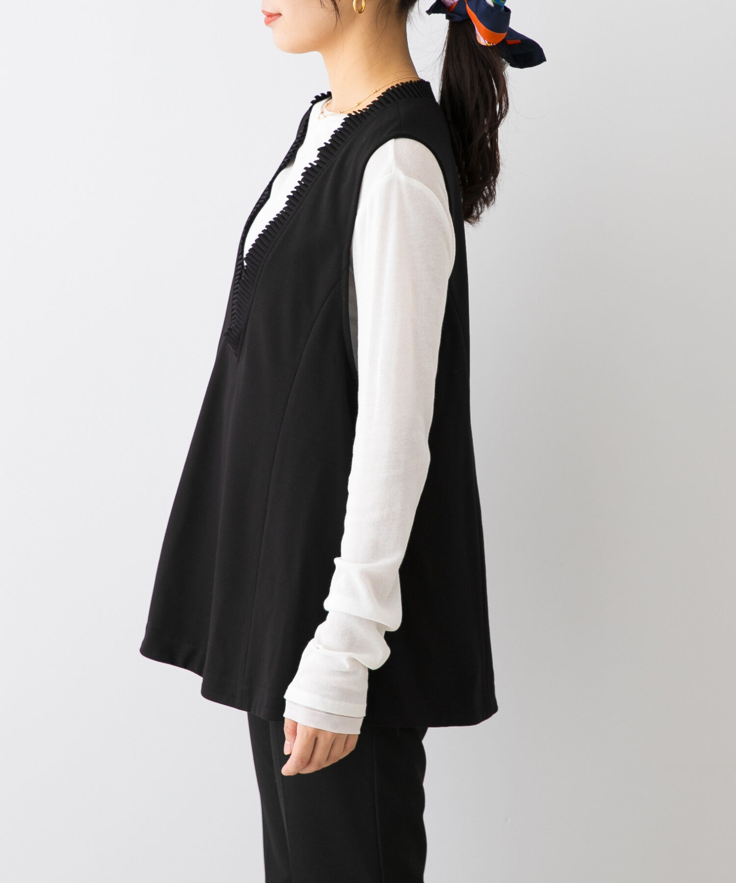 URBAN RESEARCH ROSSO「F by ROSSO　プリーツデザインジレ」|ベスト・ジレ|