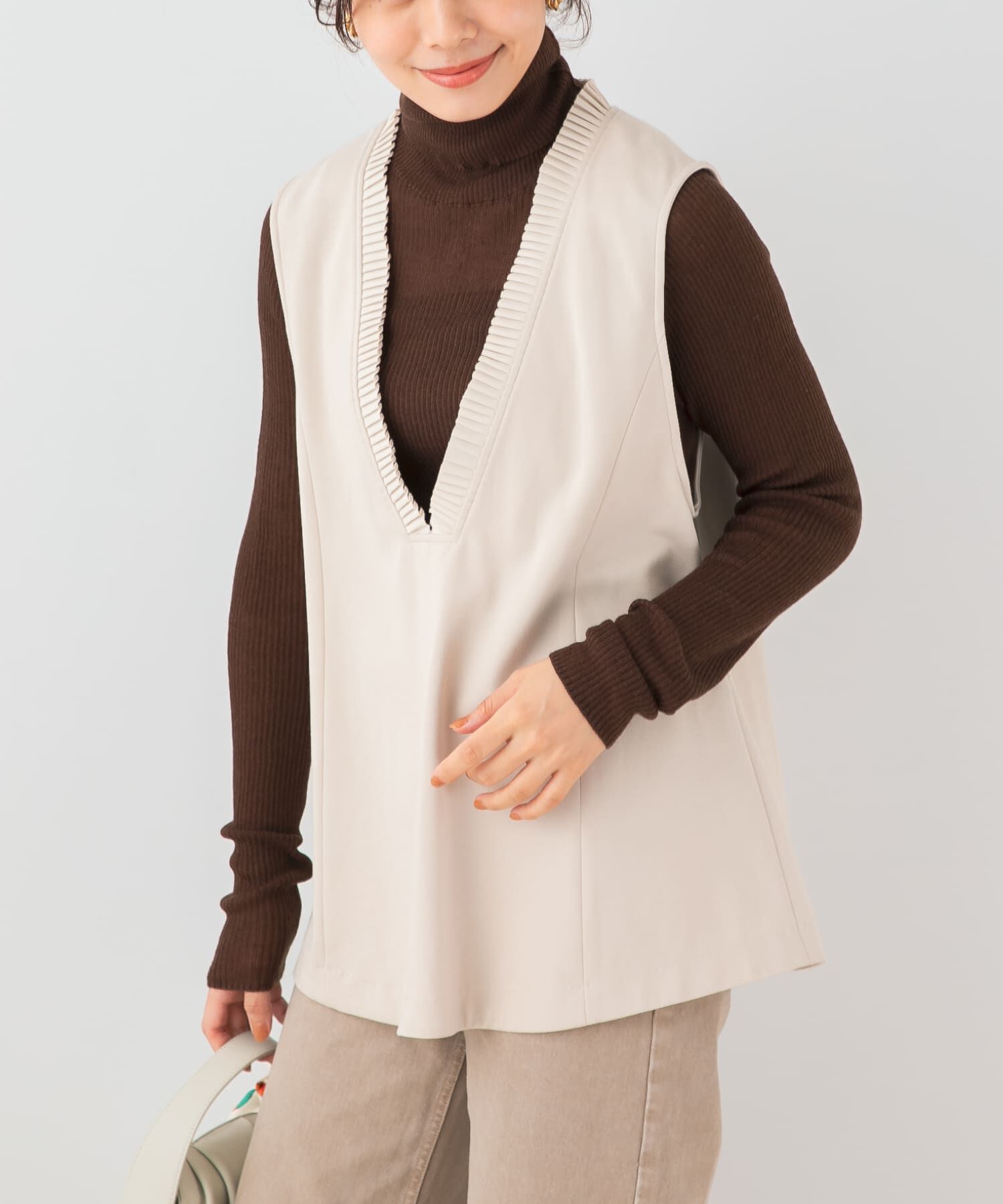 URBAN RESEARCH ROSSO「F by ROSSO　プリーツデザインジレ」|ベスト・ジレ|