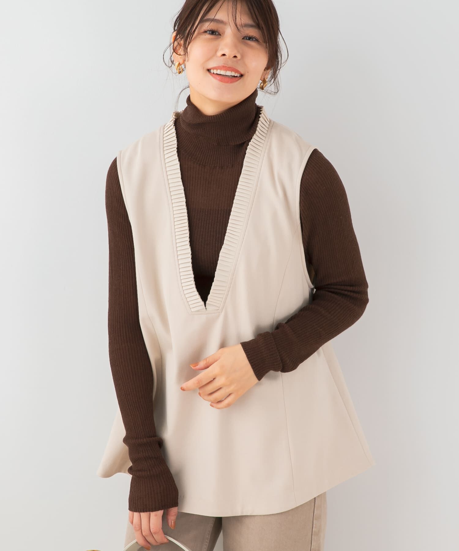 URBAN RESEARCH ROSSO「F by ROSSO　プリーツデザインジレ」|ベスト・ジレ|