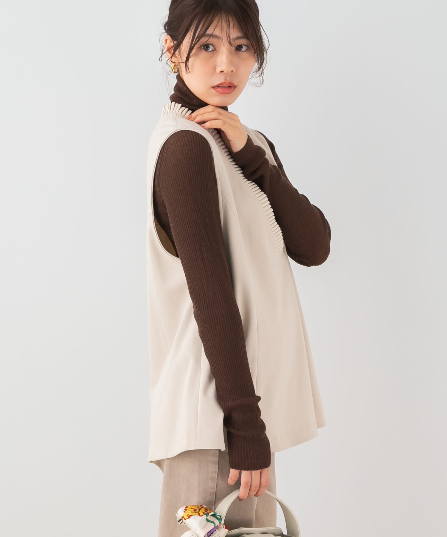 URBAN RESEARCH ROSSO「F by ROSSO　プリーツデザインジレ」|ベスト・ジレ|