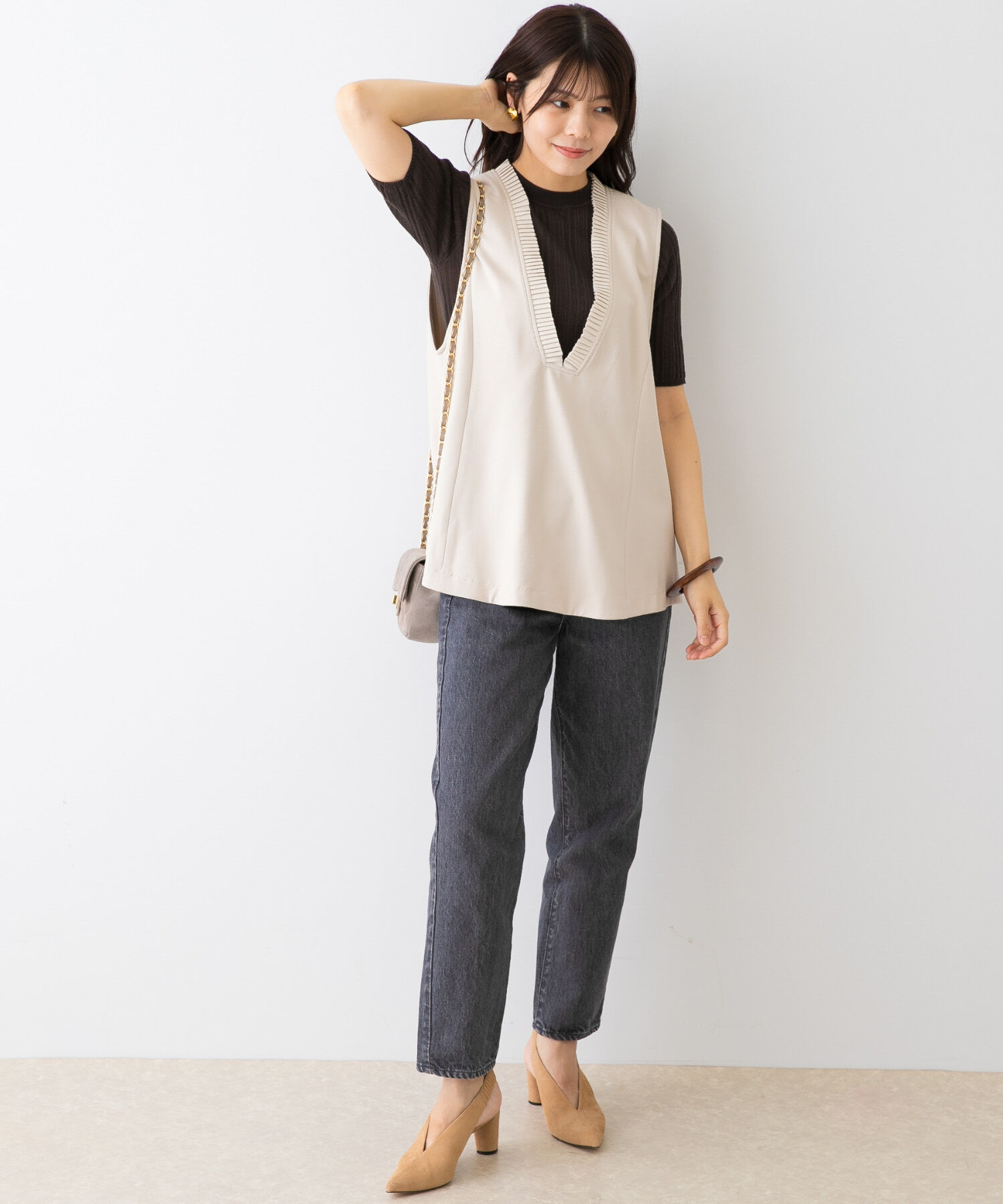 URBAN RESEARCH ROSSO「F by ROSSO　プリーツデザインジレ」|ベスト・ジレ|