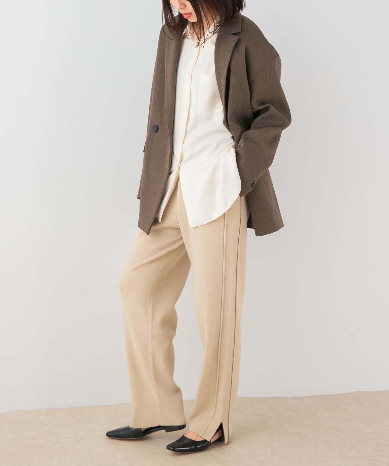 URBAN RESEARCH ROSSO「F by ROSSO　ウォッシャブル抗ピルニットパンツ」|その他|