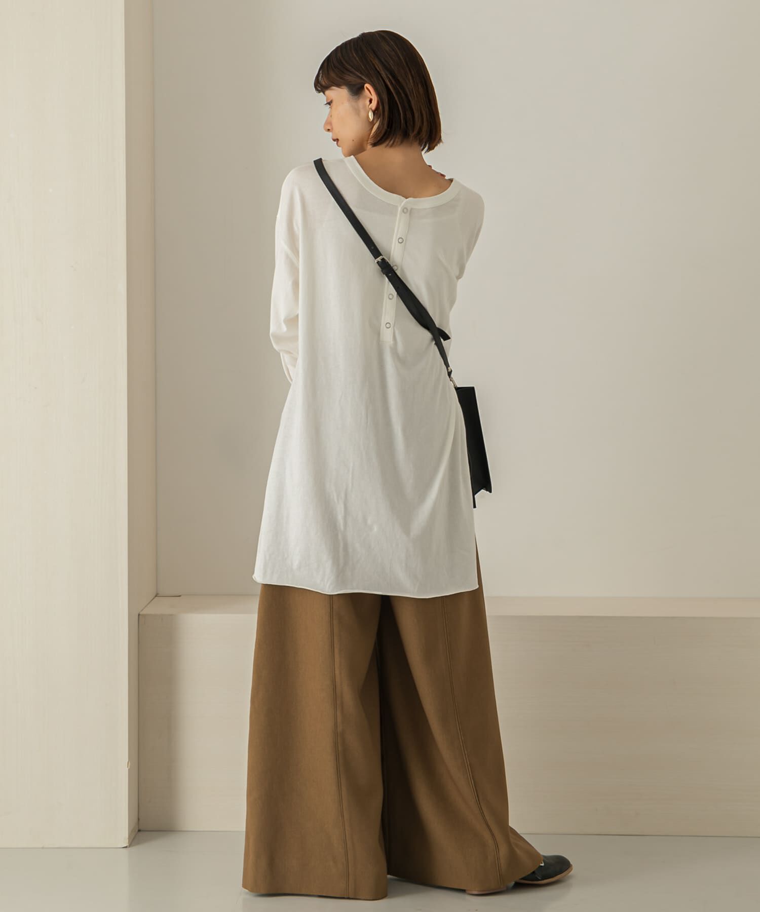  「バックヘンリーオーバーサイズTシャツ」|Tシャツ・カットソー|