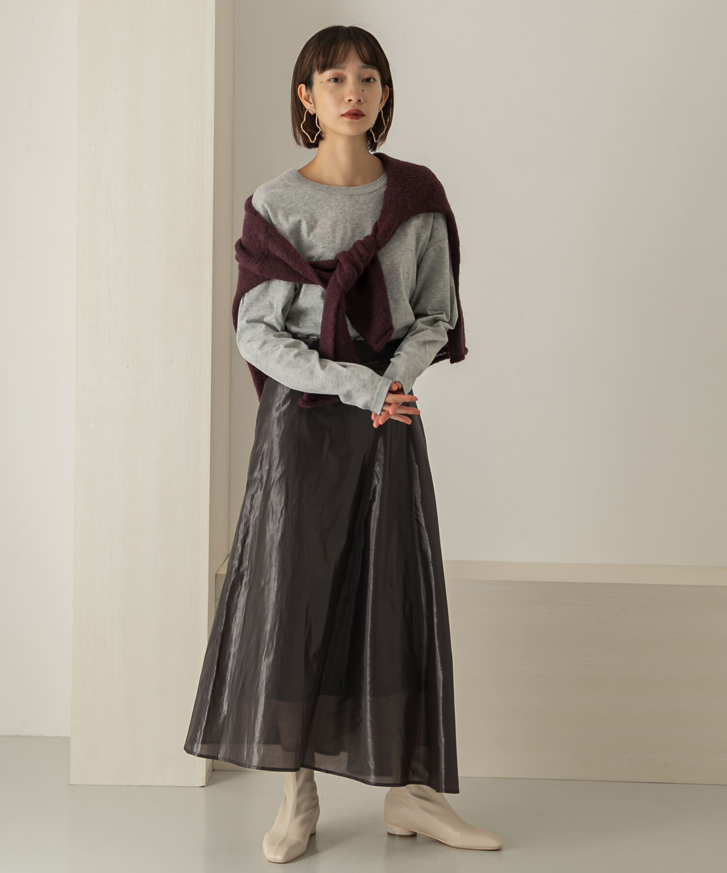  「バックヘンリーオーバーサイズTシャツ」|Tシャツ・カットソー|