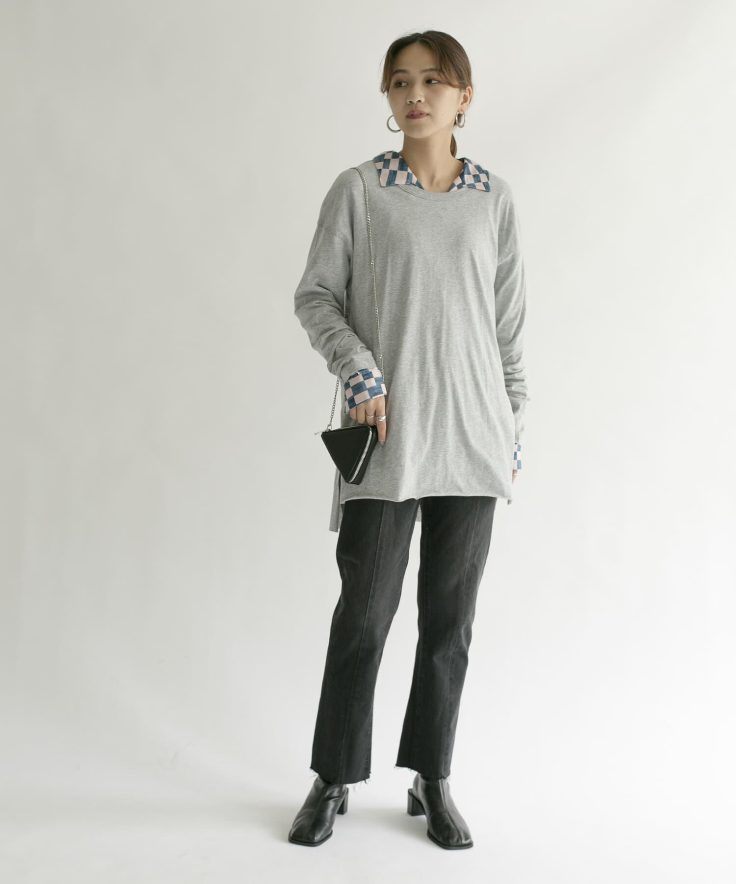  「バックヘンリーオーバーサイズTシャツ」|Tシャツ・カットソー|