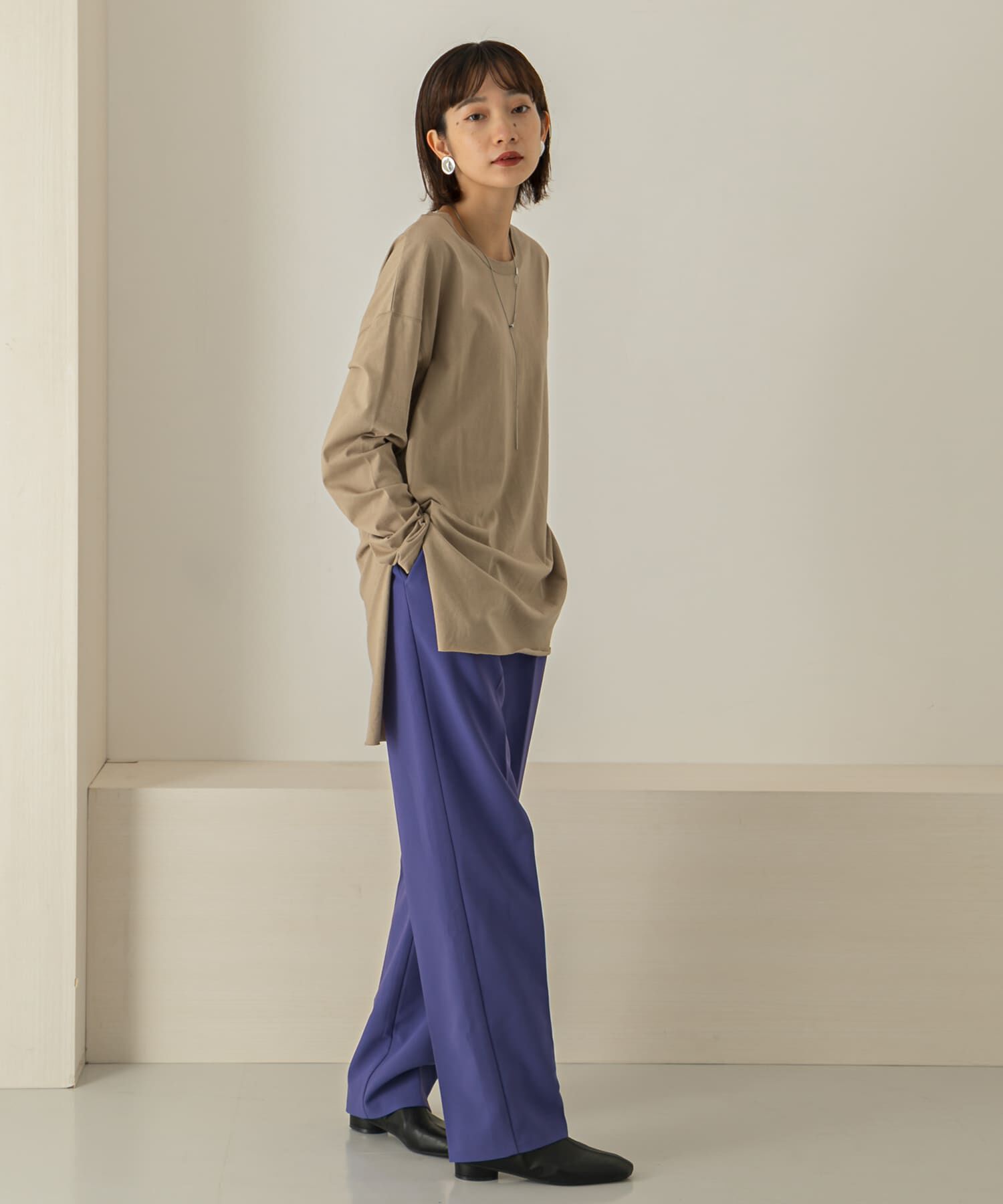  「バックヘンリーオーバーサイズTシャツ」|Tシャツ・カットソー|