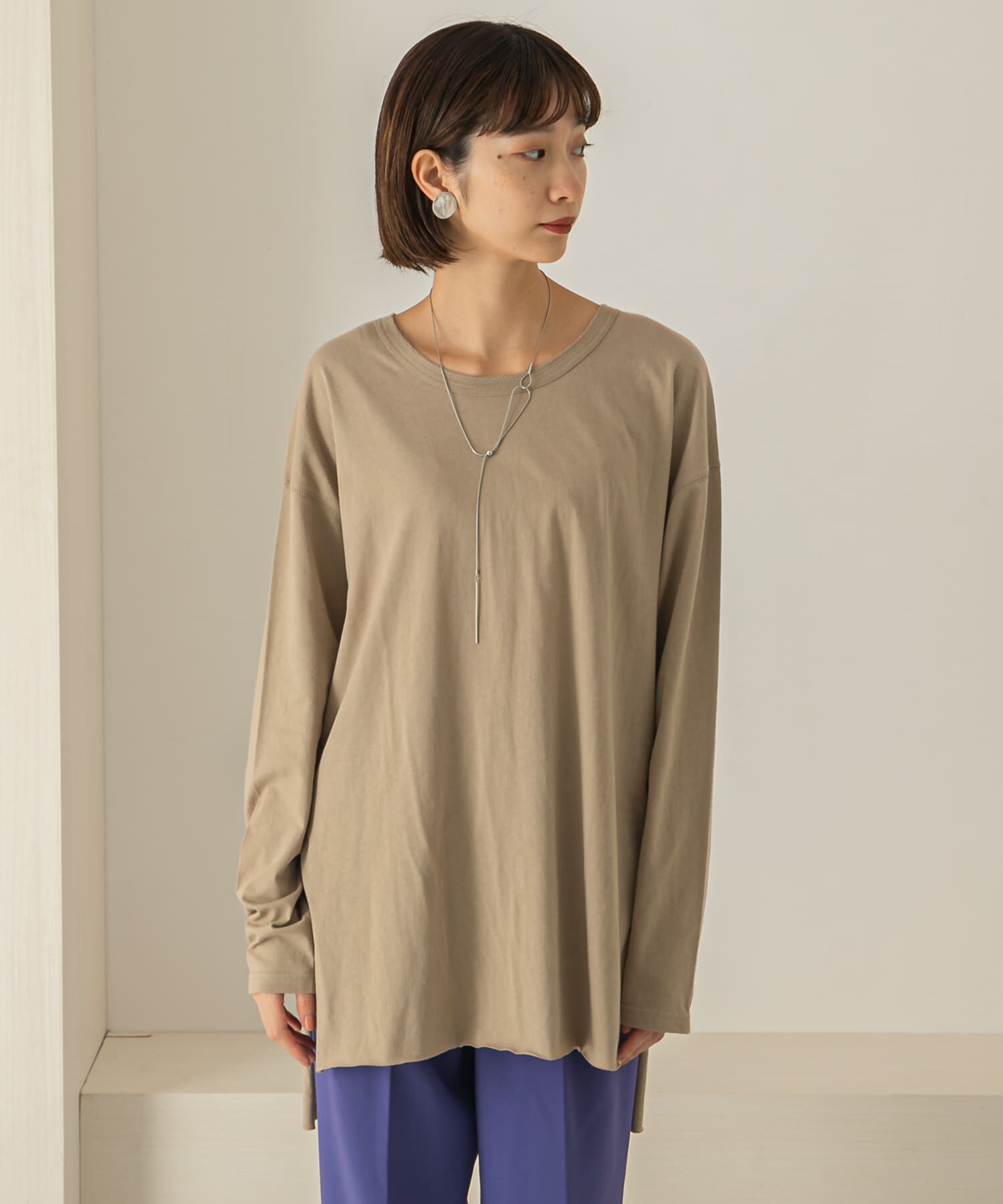  「バックヘンリーオーバーサイズTシャツ」|Tシャツ・カットソー|