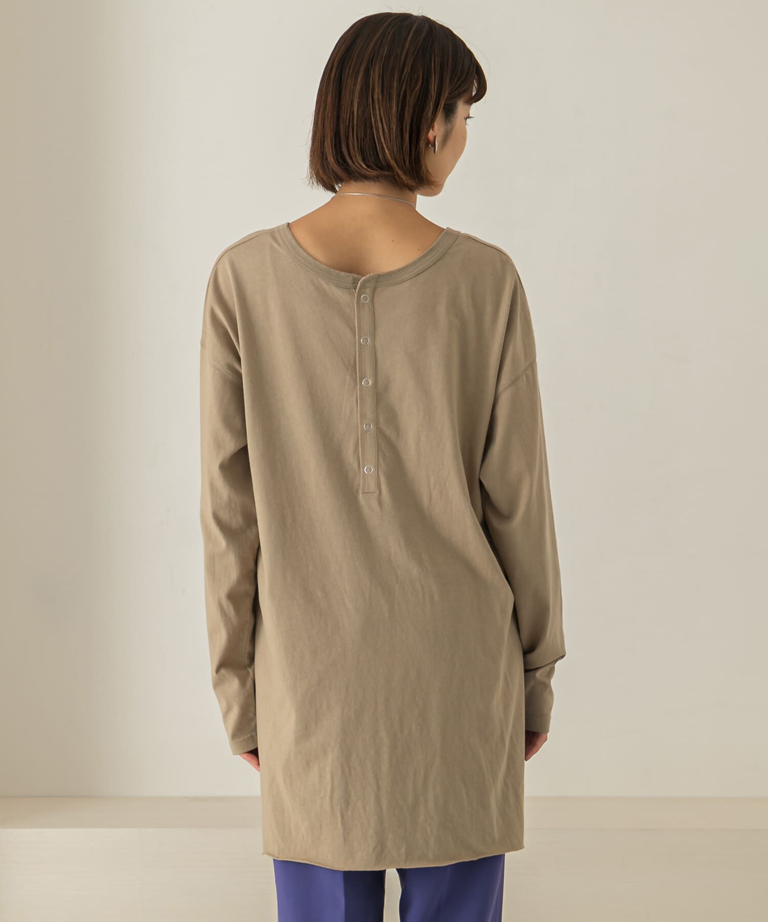  「バックヘンリーオーバーサイズTシャツ」|Tシャツ・カットソー|