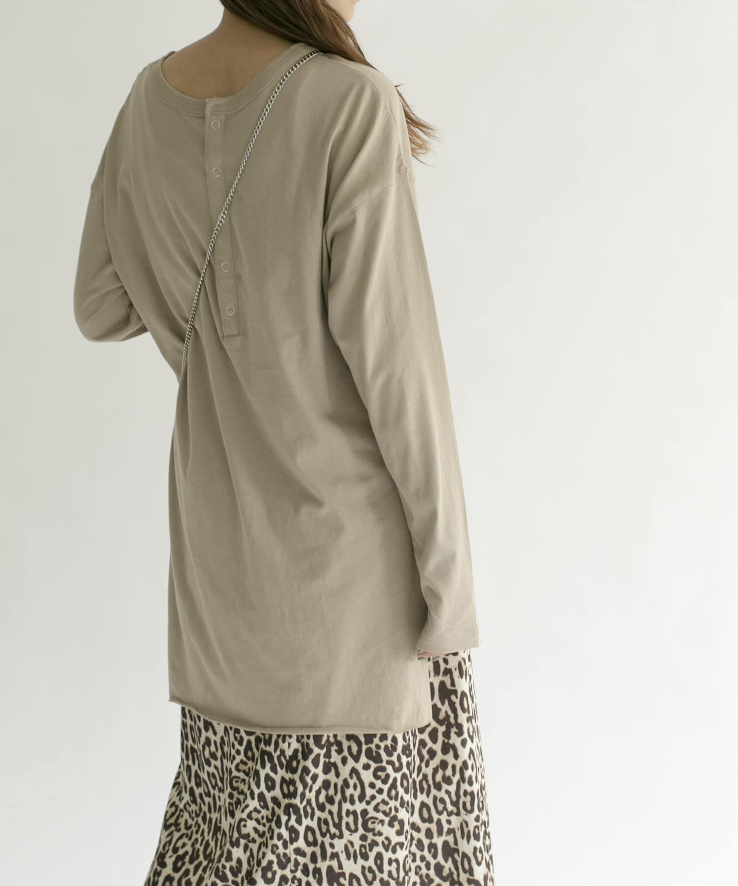  「バックヘンリーオーバーサイズTシャツ」|Tシャツ・カットソー|