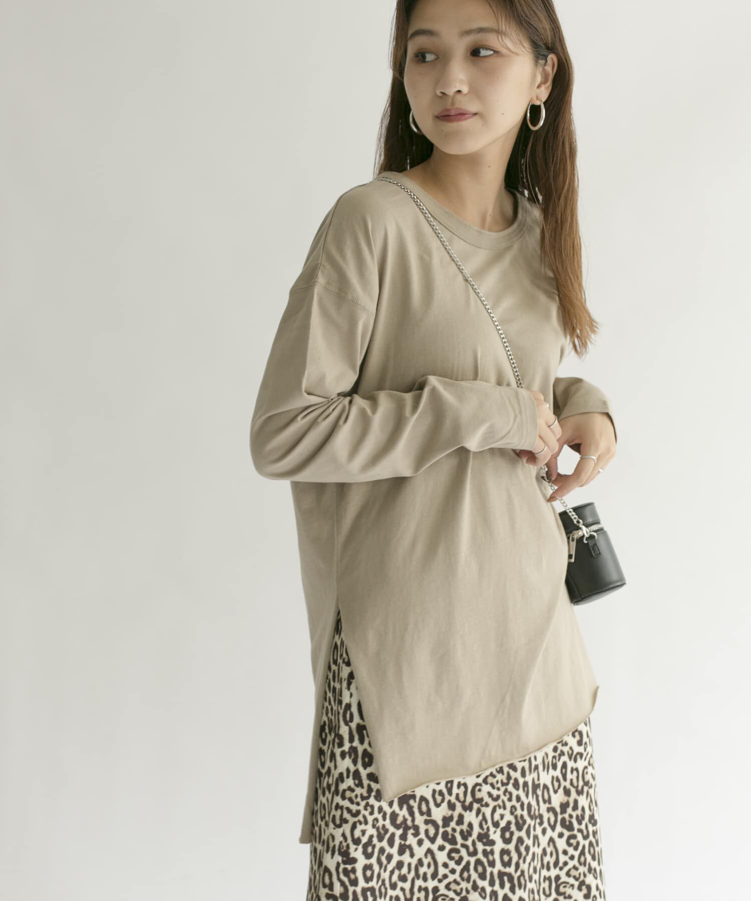  「バックヘンリーオーバーサイズTシャツ」|Tシャツ・カットソー|