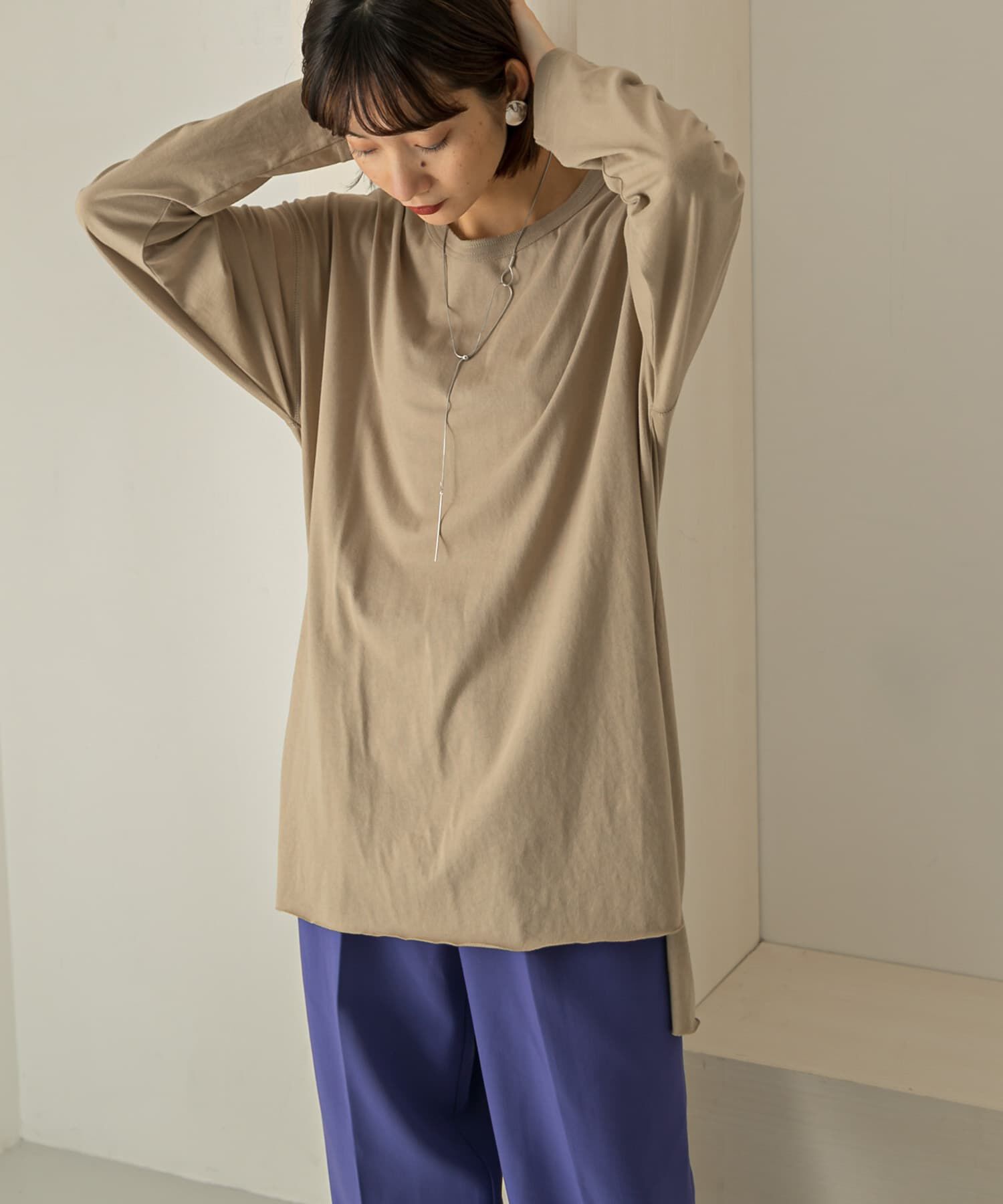  「バックヘンリーオーバーサイズTシャツ」|Tシャツ・カットソー|