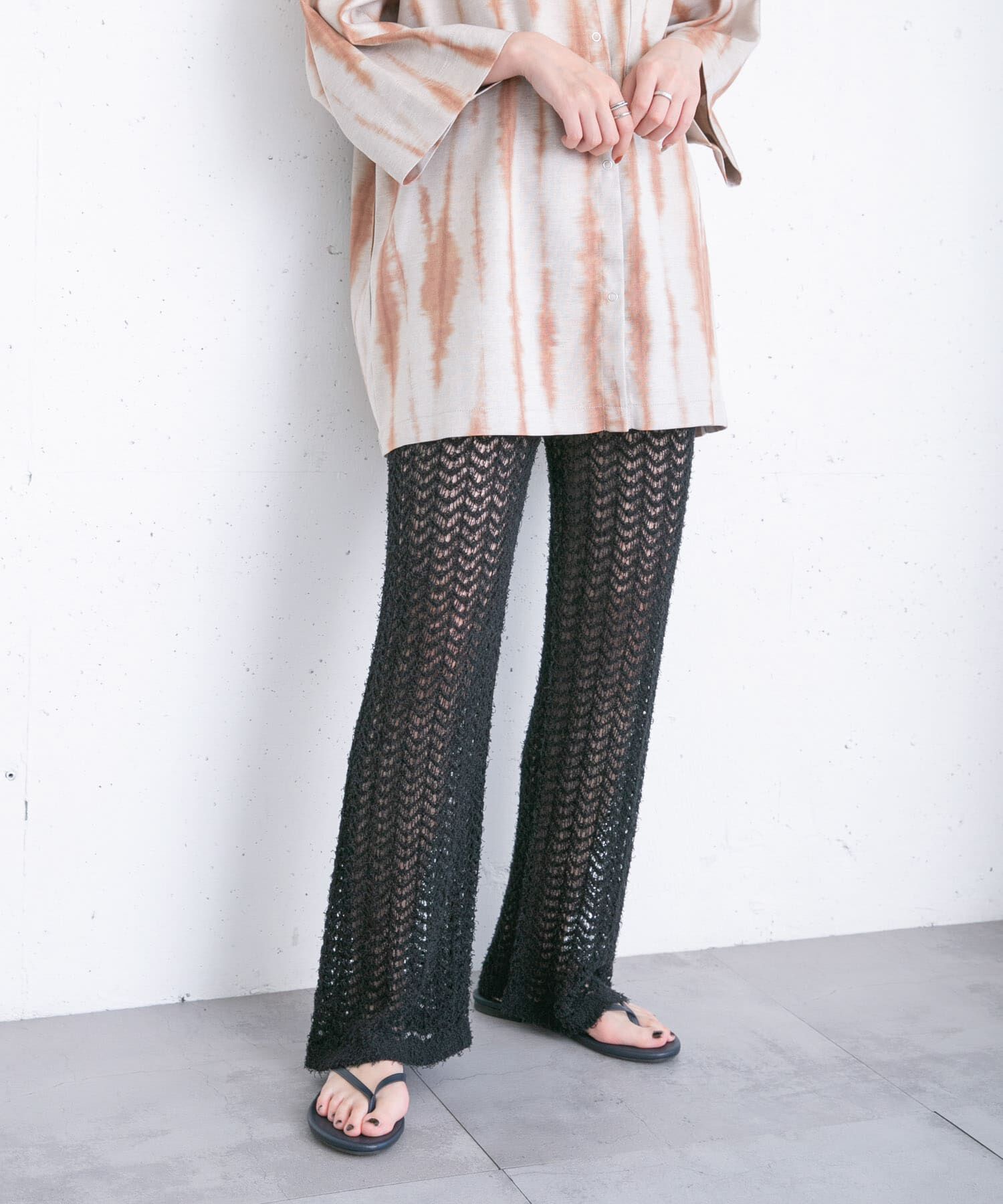  「透かし編みニットパンツ」|その他|