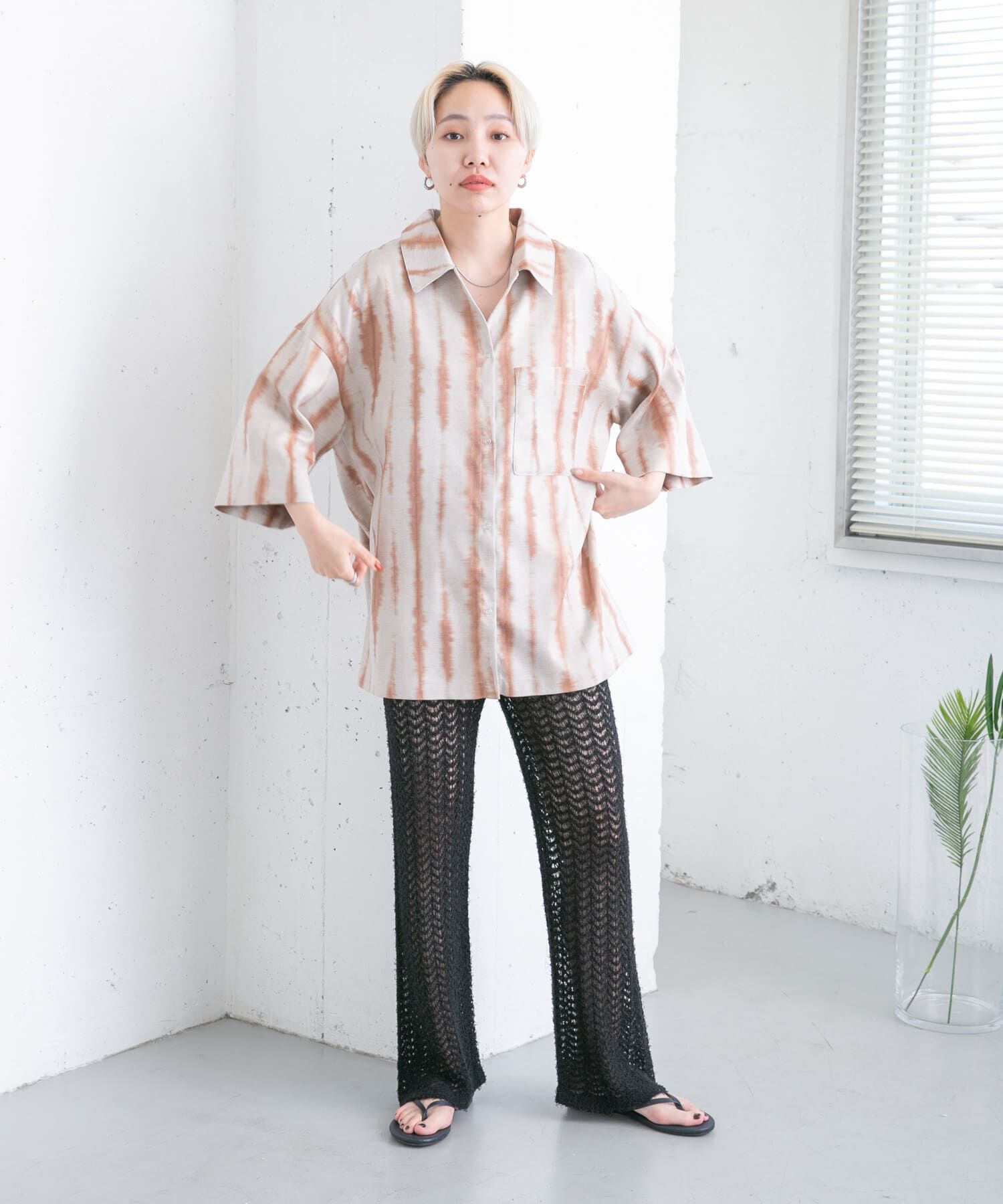  「透かし編みニットパンツ」|その他|