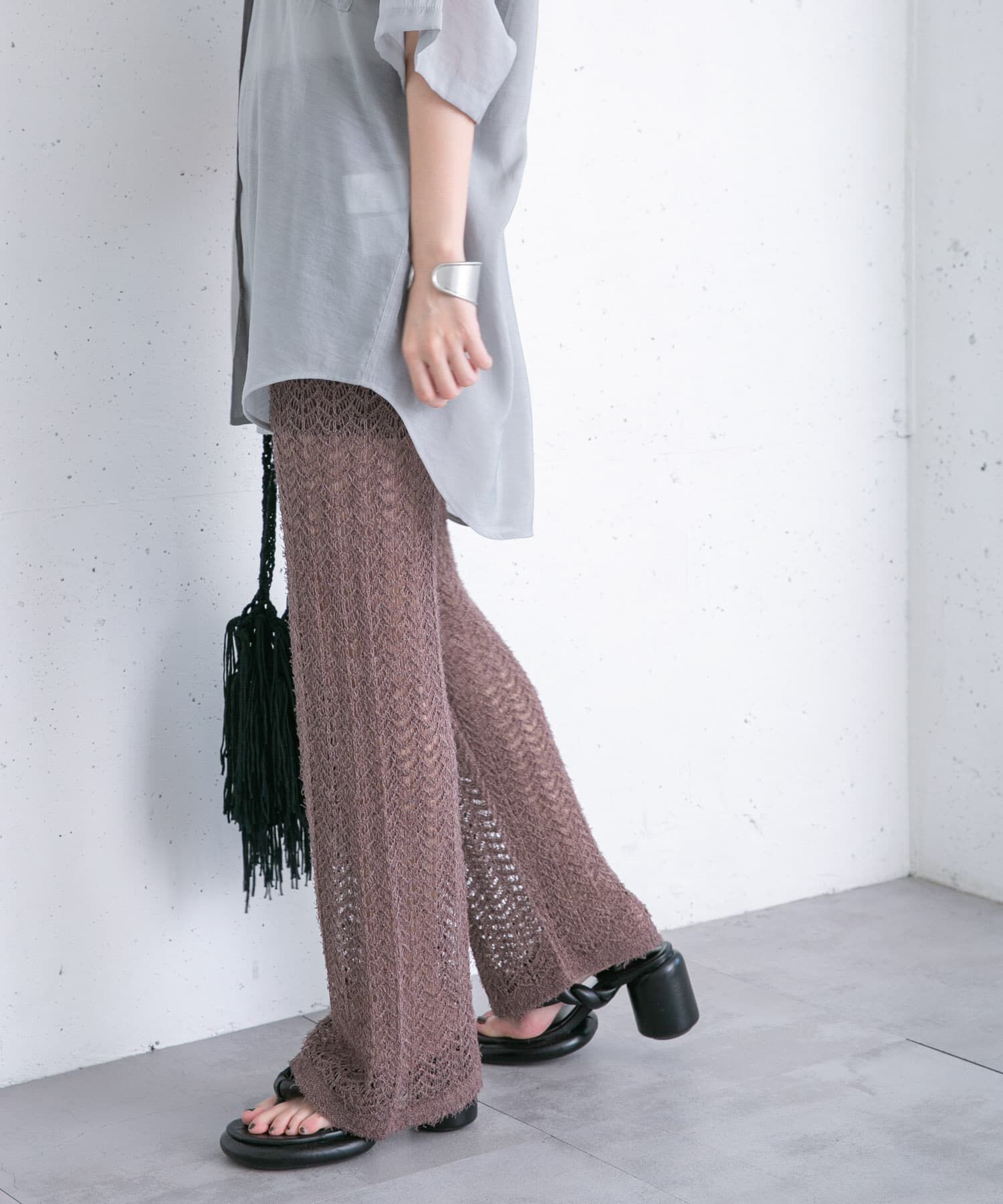  「透かし編みニットパンツ」|その他|