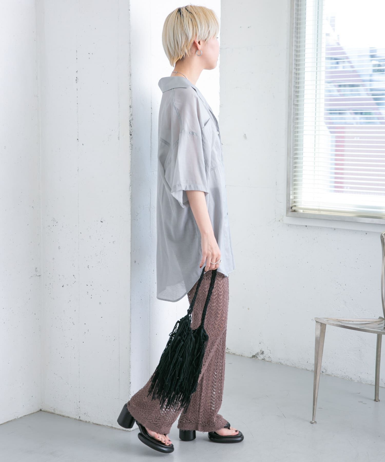  「透かし編みニットパンツ」|その他|