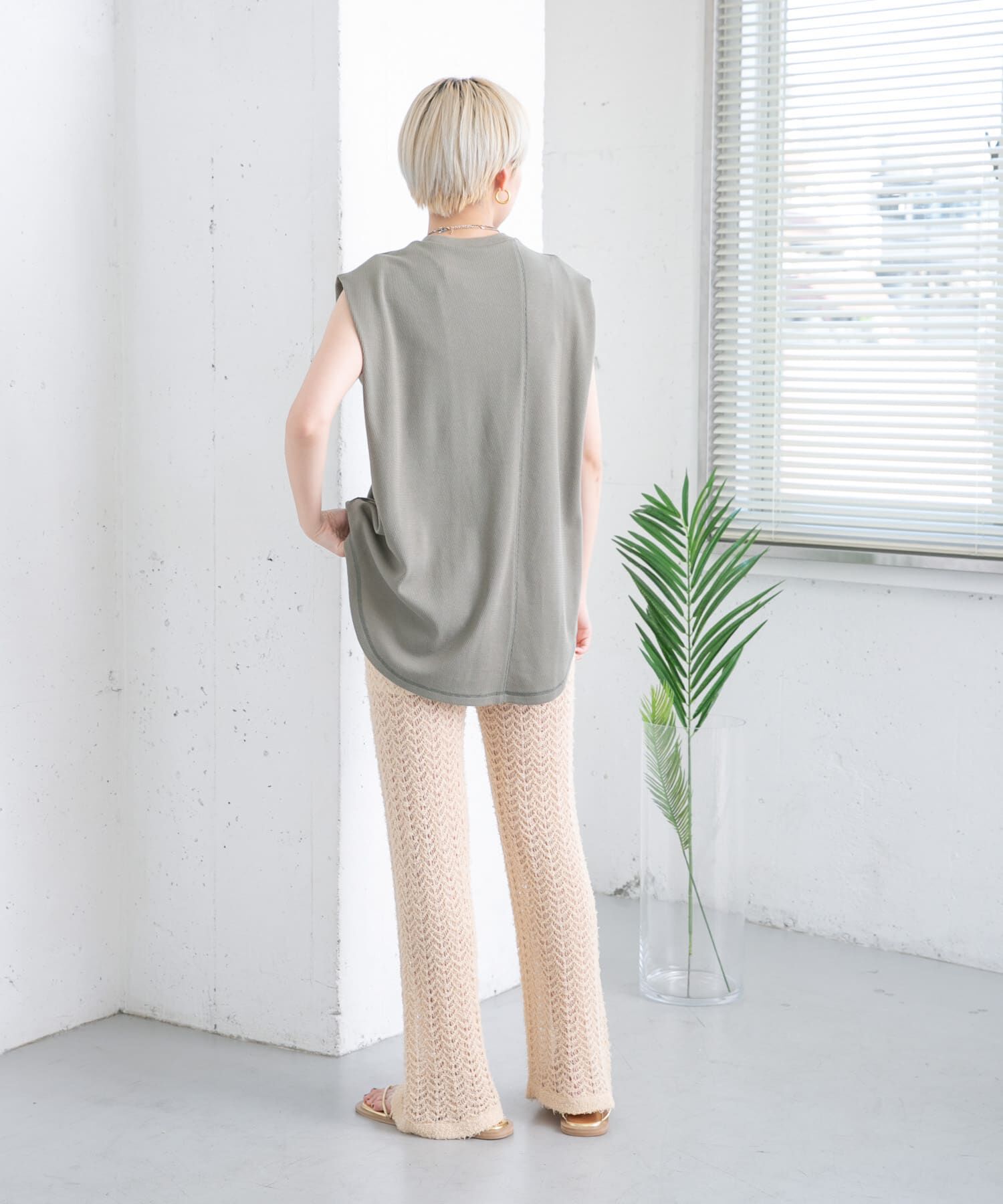  「透かし編みニットパンツ」|その他|