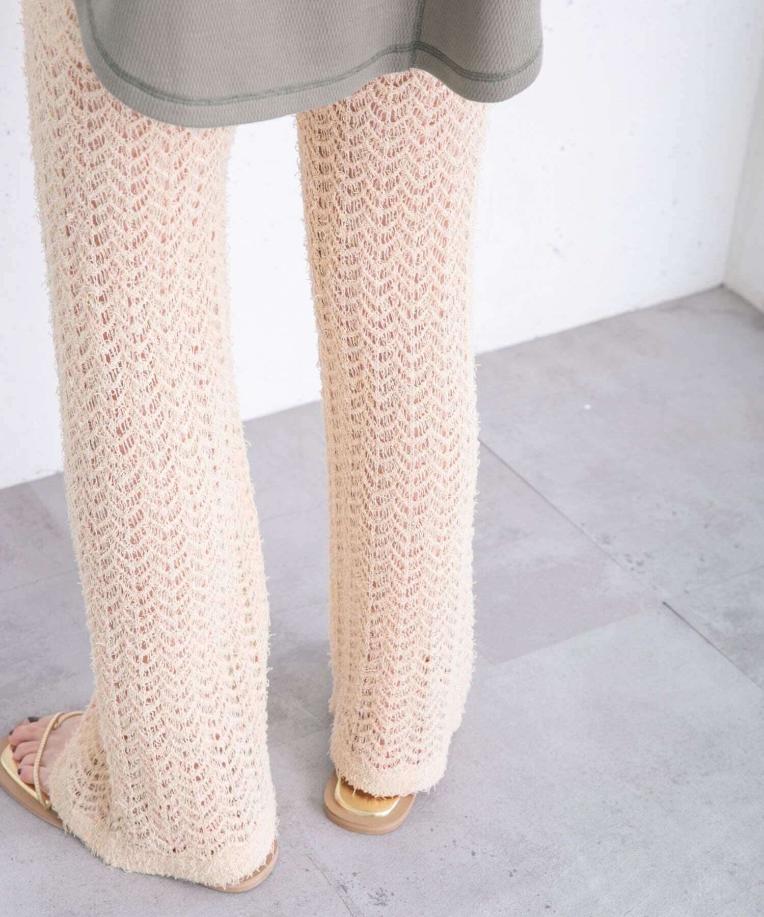  「透かし編みニットパンツ」|その他|