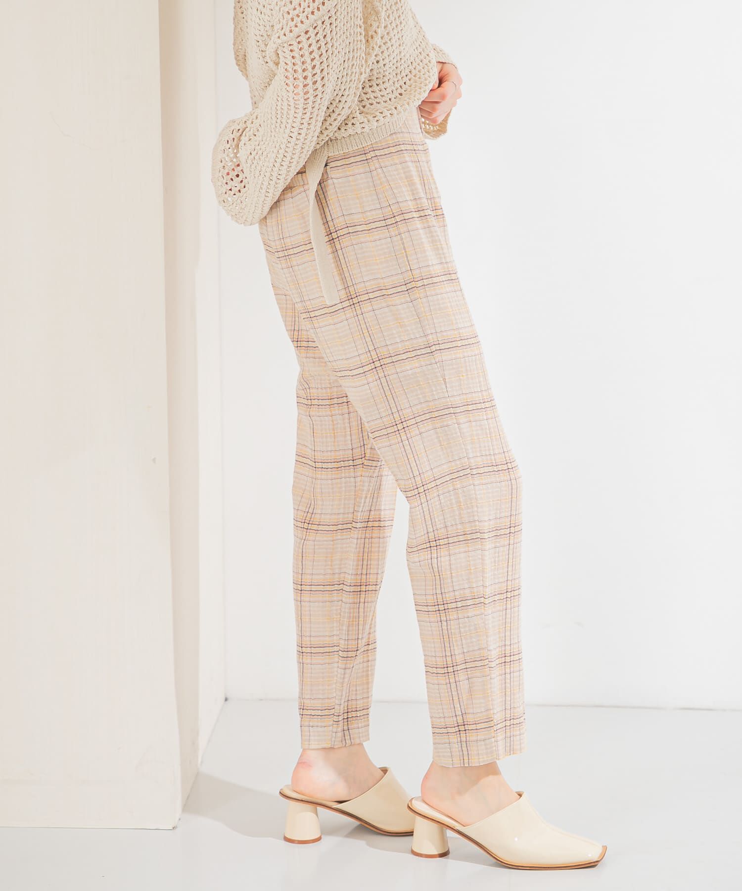  「シアーチェックパンツ」|その他|