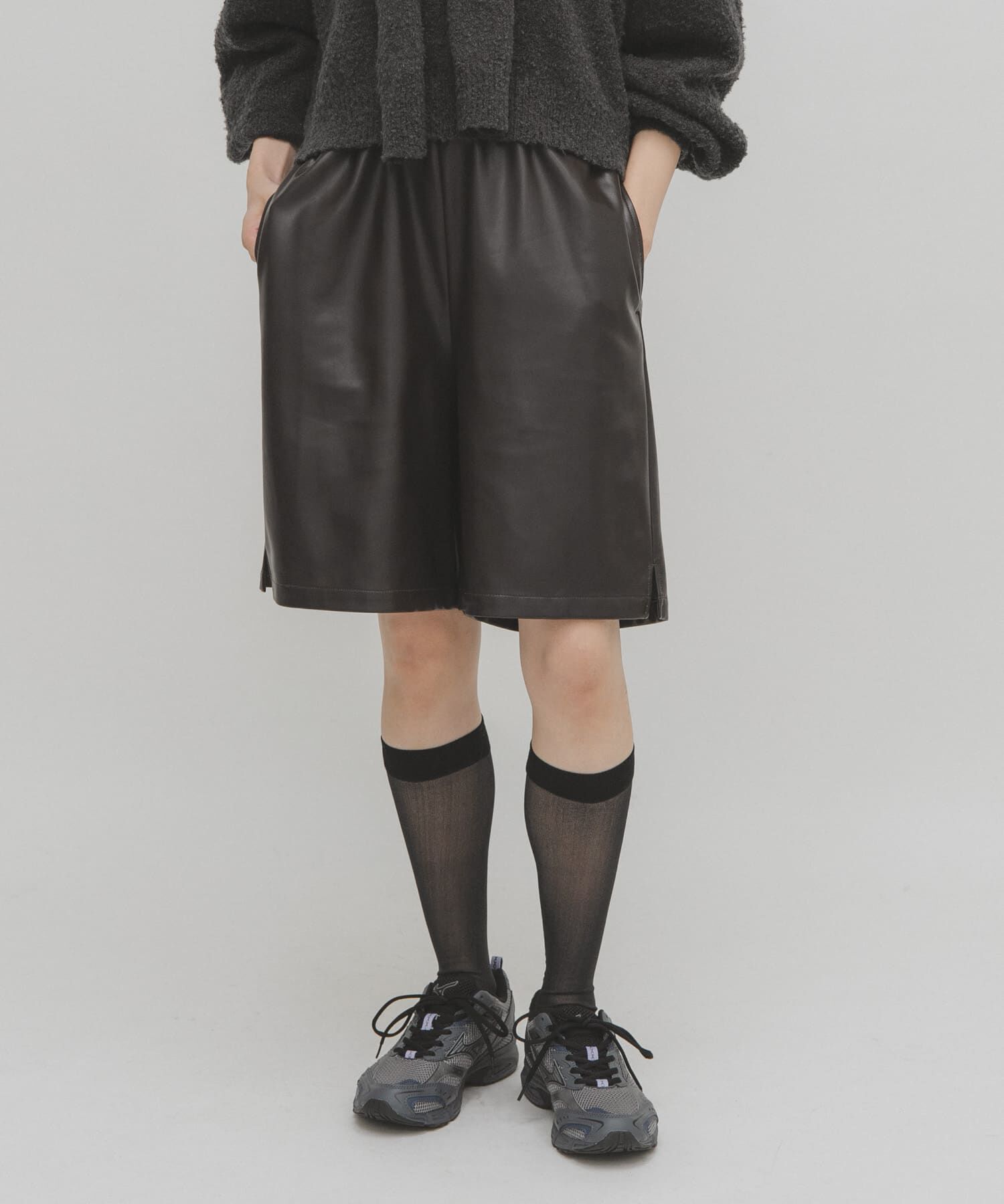  「ドローストリングショートパンツ」|その他|ダークブラウン