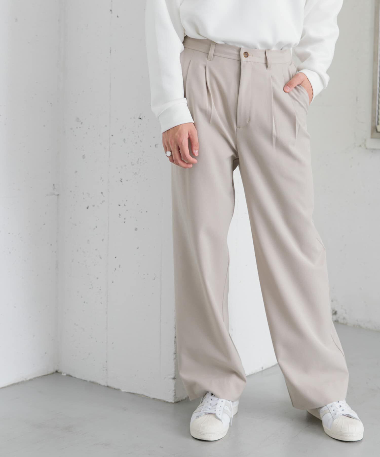 SENSE OF PLACE by URBAN RESEARCH「『イージーケア』ダブルタックワイドパンツ」|その他|