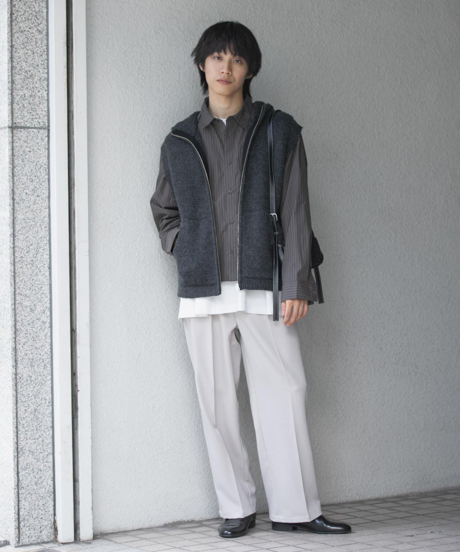 SENSE OF PLACE by URBAN RESEARCH「『洗濯可』シャギーフーディーベスト」|ベスト・ジレ|