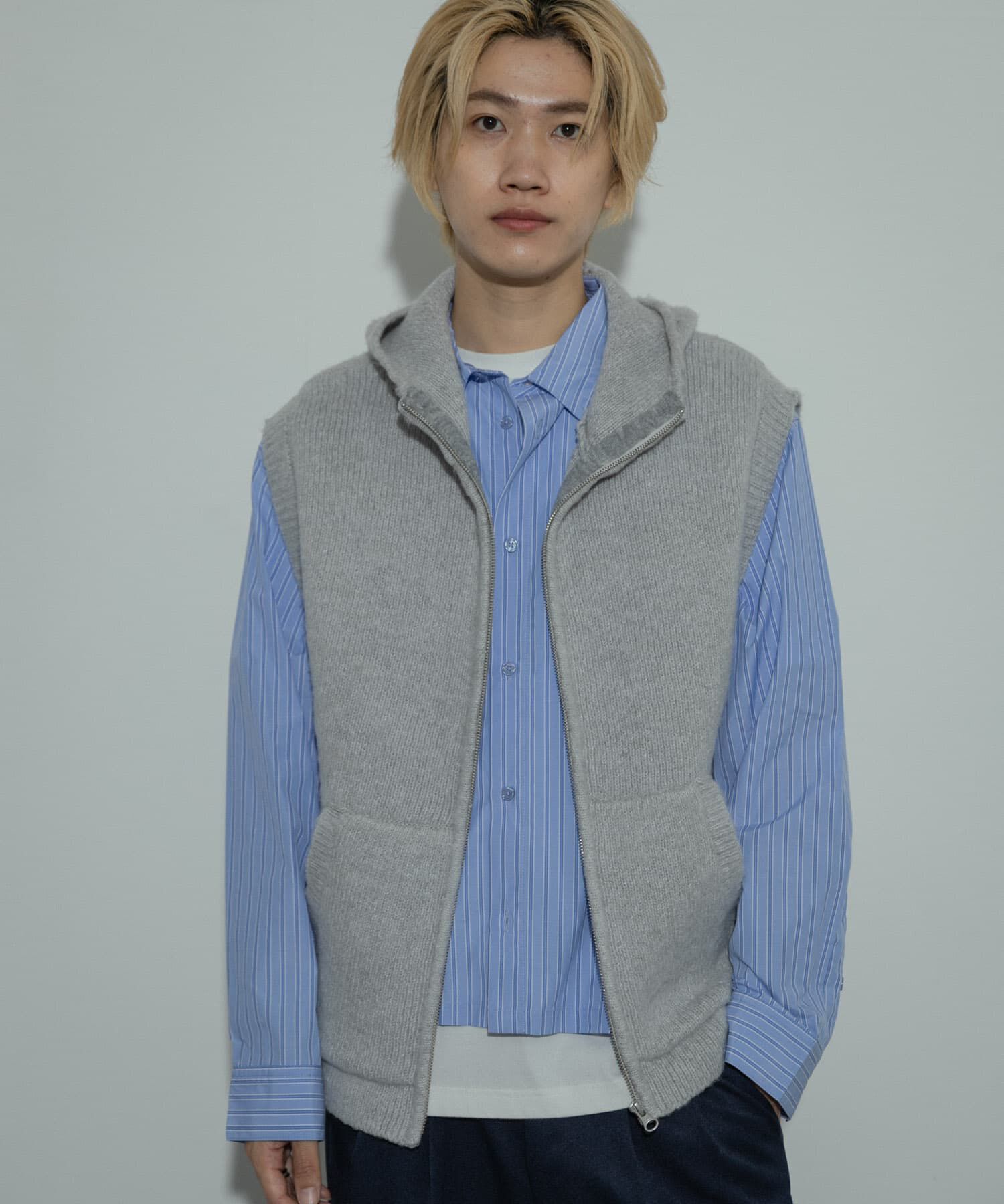 SENSE OF PLACE by URBAN RESEARCH「『洗濯可』シャギーフーディーベスト」|ベスト・ジレ|