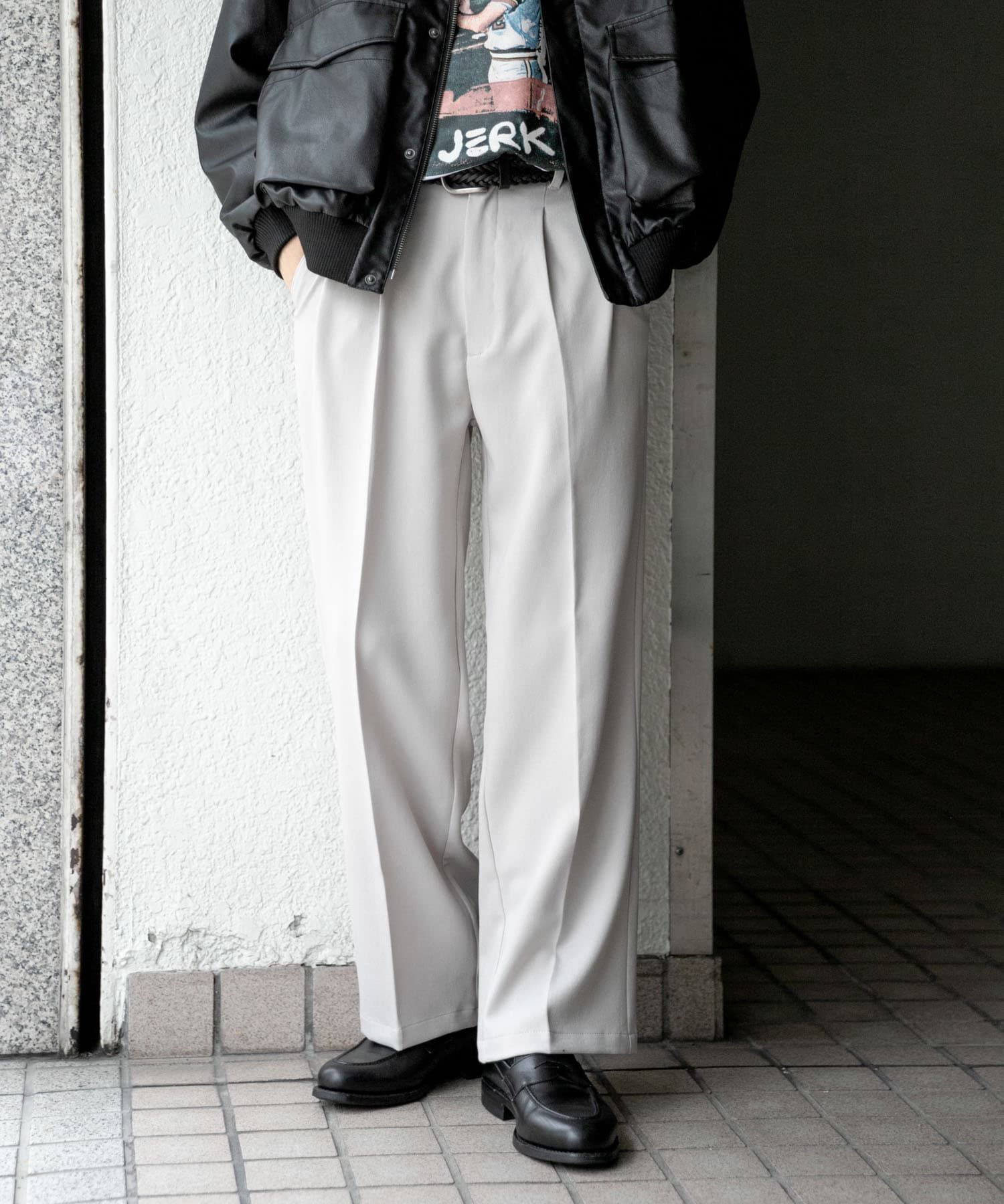 SENSE OF PLACE by URBAN RESEARCH「『セットアップ対応』ウールライクダブルタックワイドパンツ」|その他|