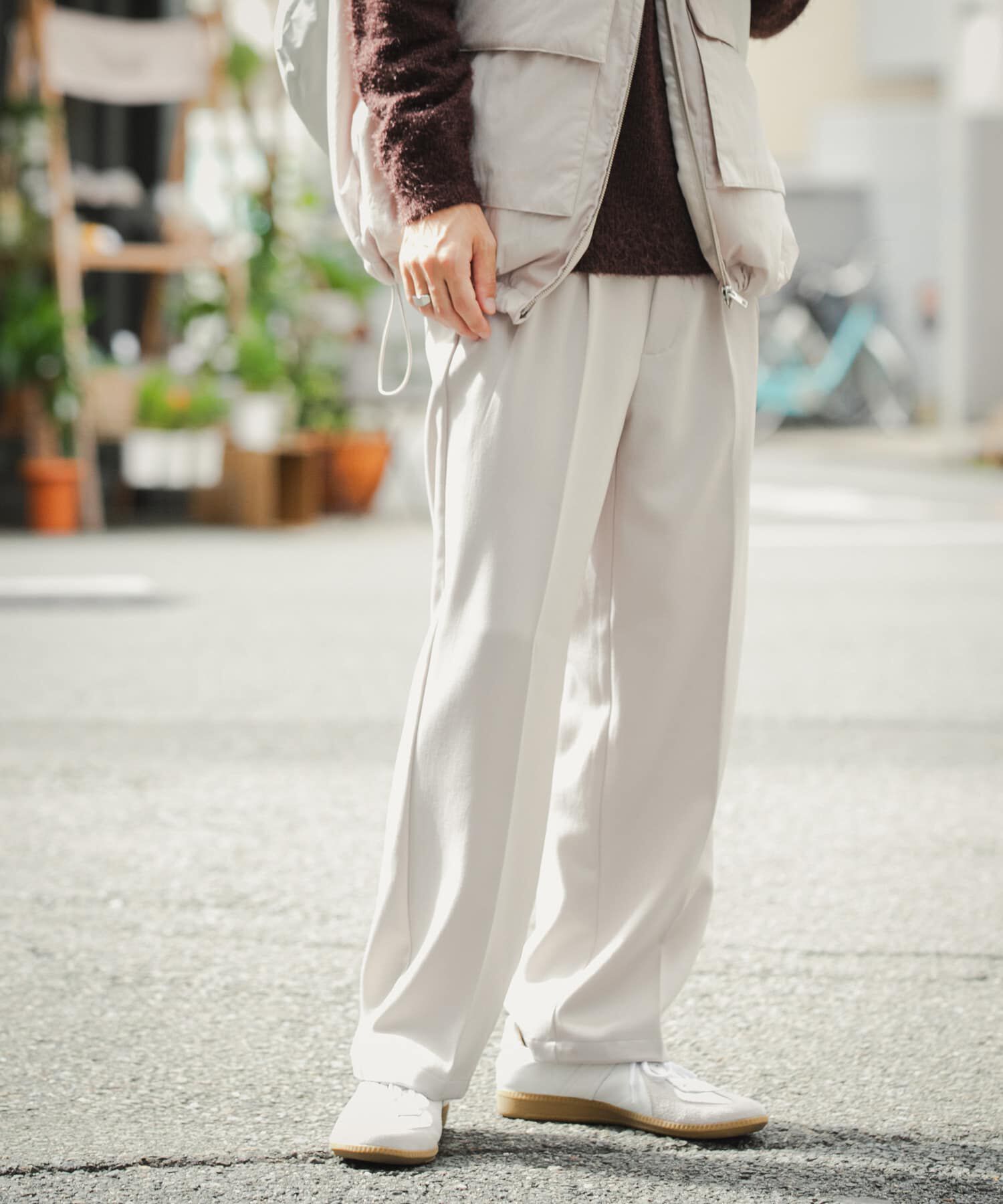 SENSE OF PLACE by URBAN RESEARCH「『セットアップ対応』ウールライクダブルタックワイドパンツ」|その他|