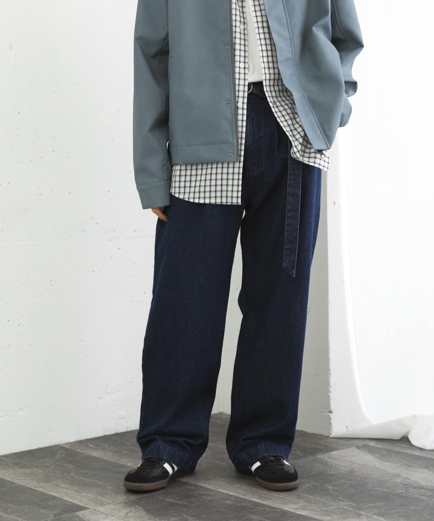 SENSE OF PLACE by URBAN RESEARCH「アソートベルテッドストレートパンツ」|その他|インディゴブルー