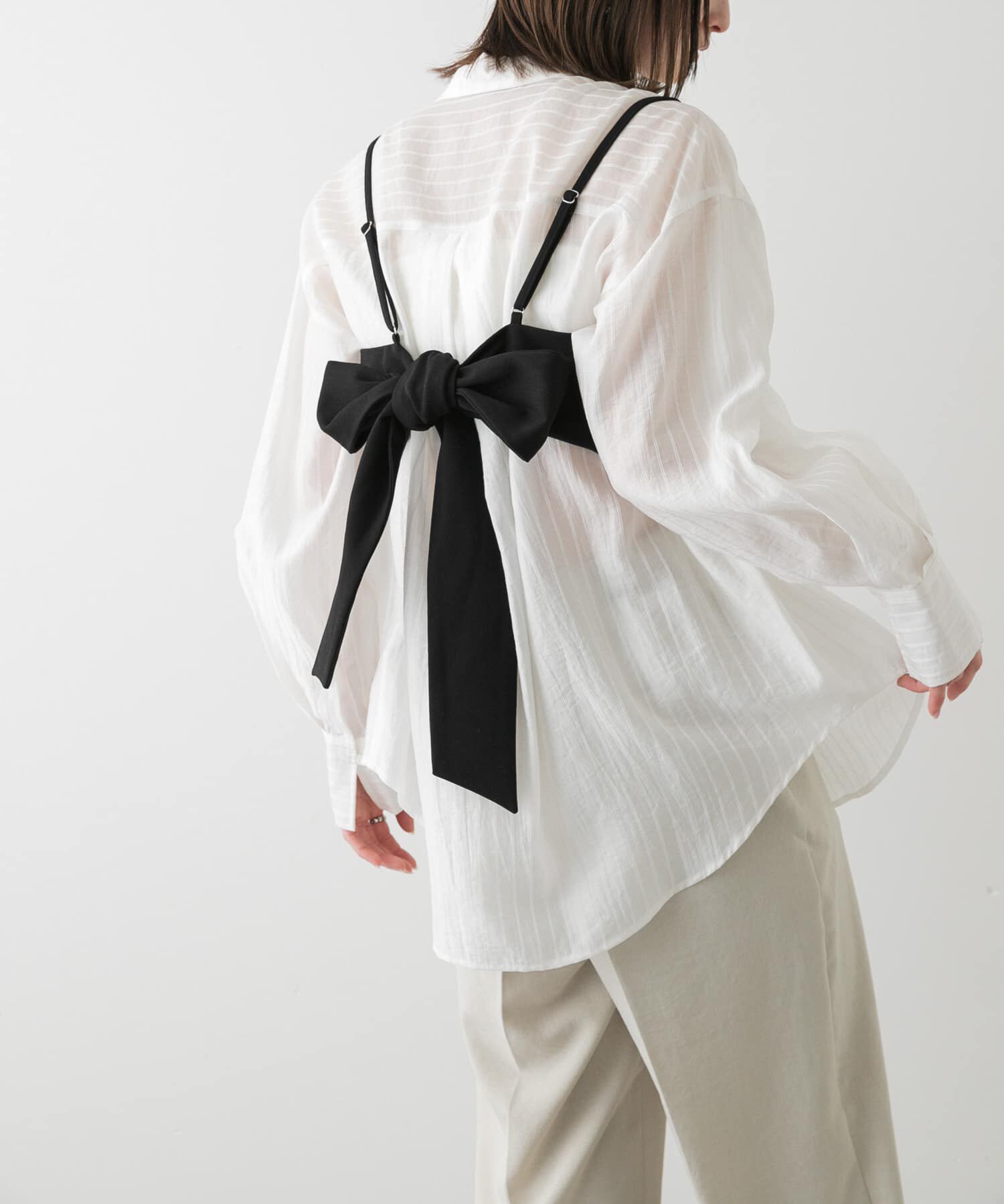 SENSE OF PLACE by URBAN RESEARCH「バックリボンビスチェ」|その他|ブラック