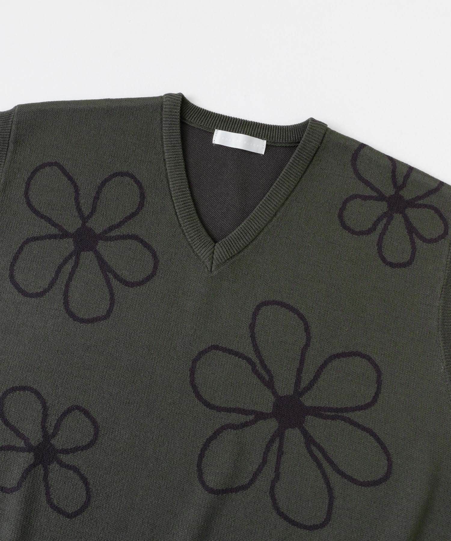 SENSE OF PLACE by URBAN RESEARCH「ポップアートフラワーニットベスト」|ベスト・ジレ|