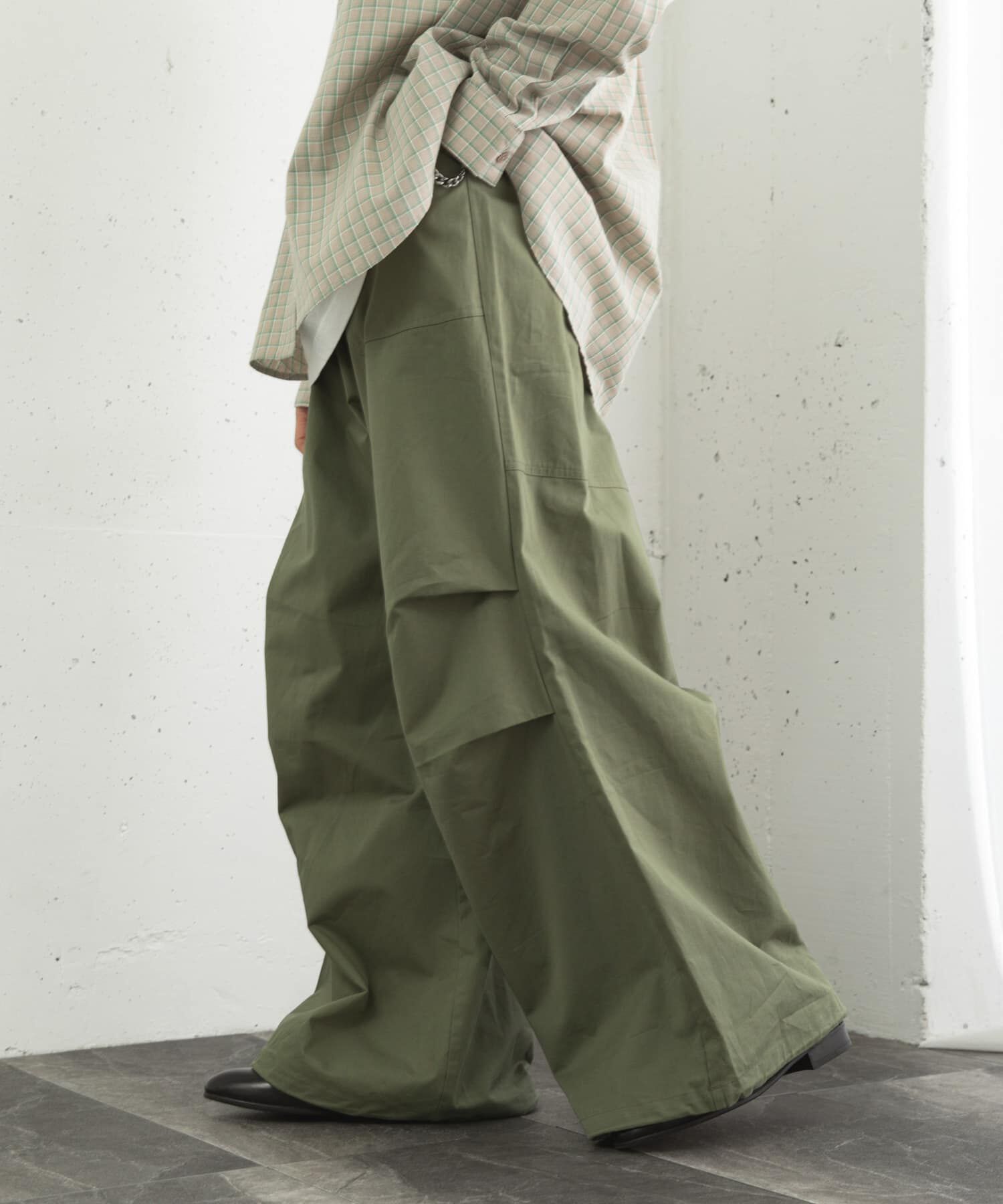 SENSE OF PLACE by URBAN RESEARCH「ベイカーワイドパンツ」|その他|オリーブ
