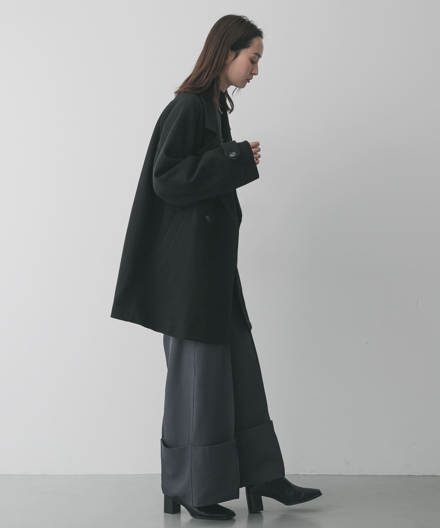 SENSE OF PLACE by URBAN RESEARCH「テーラードミドルコート」|ノーカラーコート|