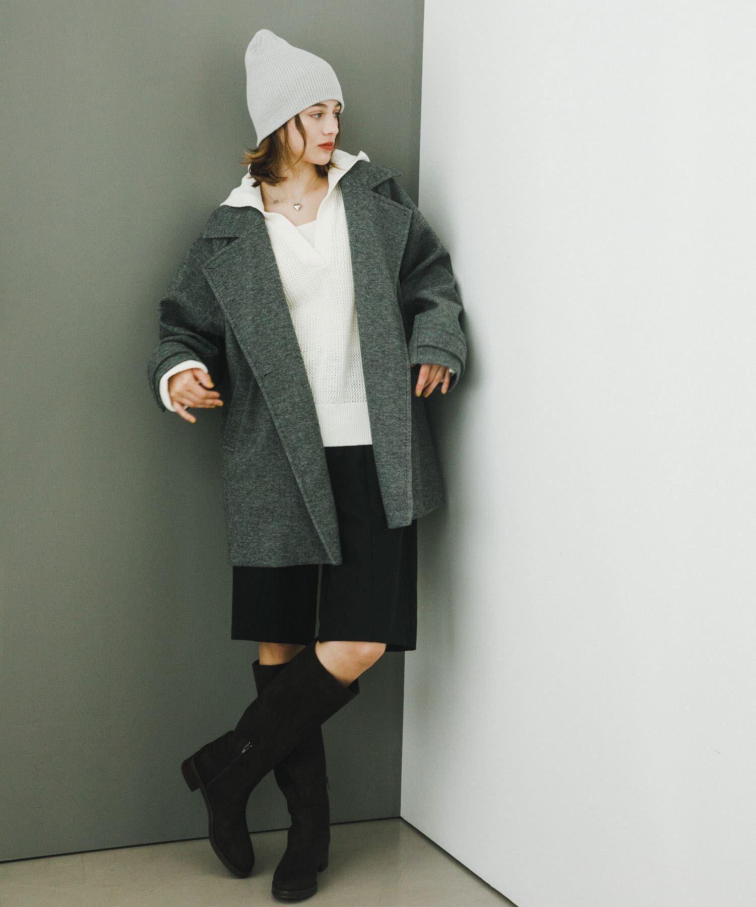 SENSE OF PLACE by URBAN RESEARCH「テーラードミドルコート」|ノーカラーコート|