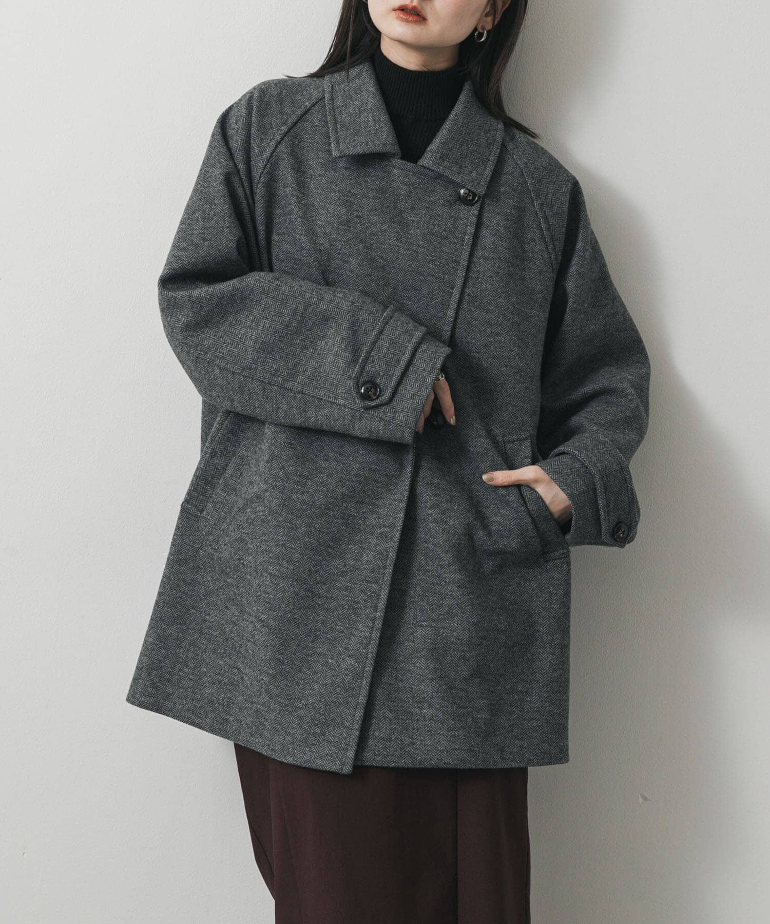 SENSE OF PLACE by URBAN RESEARCH「テーラードミドルコート」|ノーカラーコート|