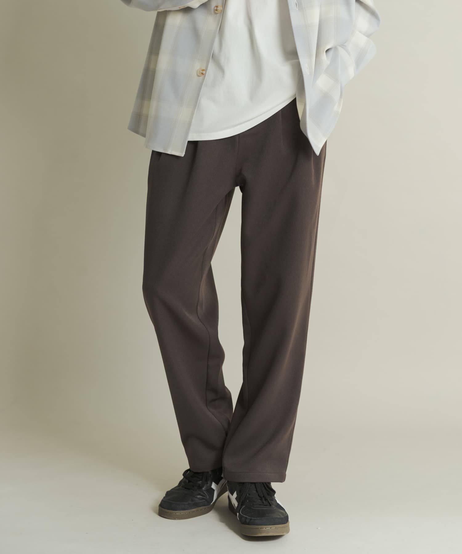 SENSE OF PLACE by URBAN RESEARCH「ウールライクダブルタックテーパードパンツ」|その他|チャコールグレー