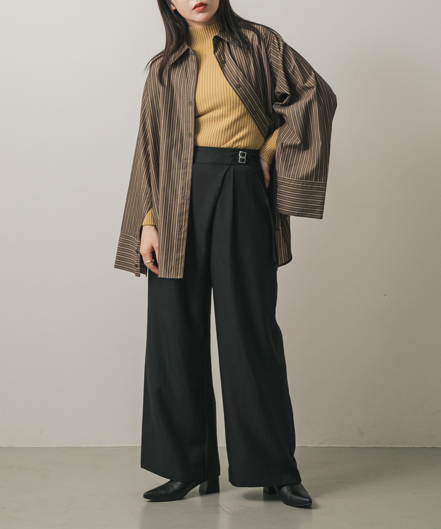 SENSE OF PLACE by URBAN RESEARCH「ベルトデザインスラックス」|その他|ブラック