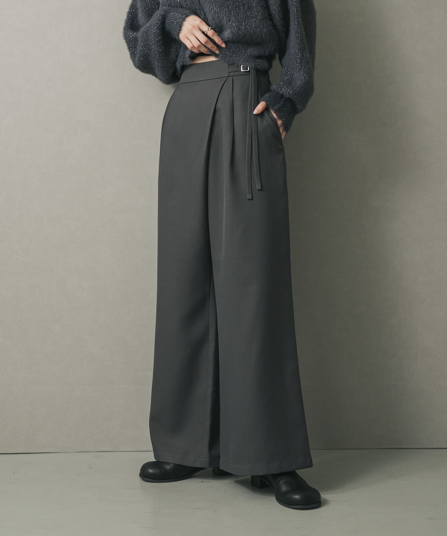 SENSE OF PLACE by URBAN RESEARCH「ベルトデザインスラックス」|その他|チャコールグレー