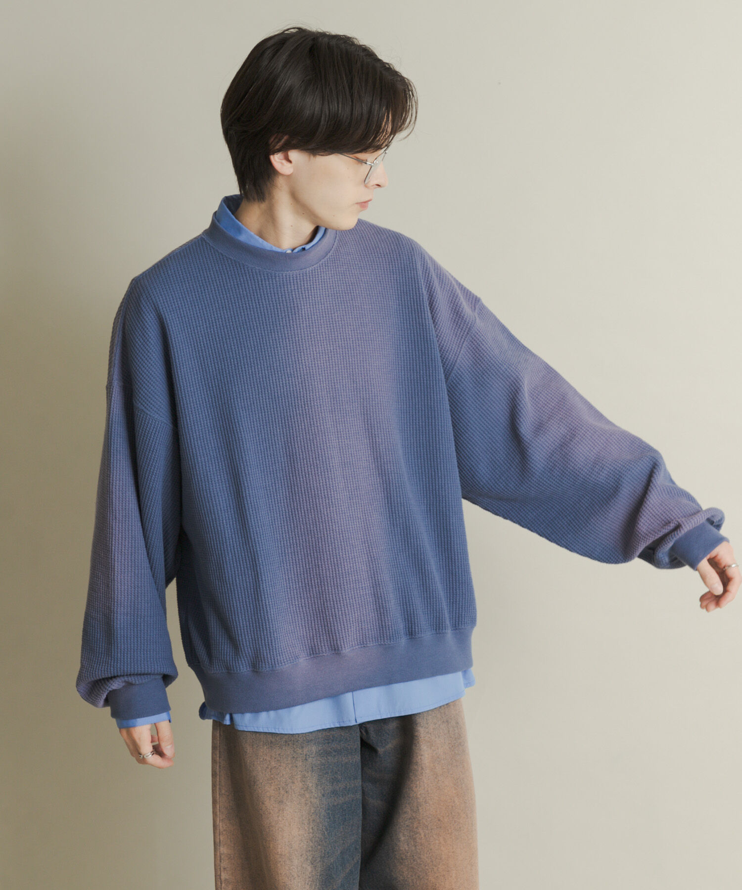 SENSE OF PLACE by URBAN RESEARCH「フェードワッフルバルーンスウェット」|スウェット・ジャージ|