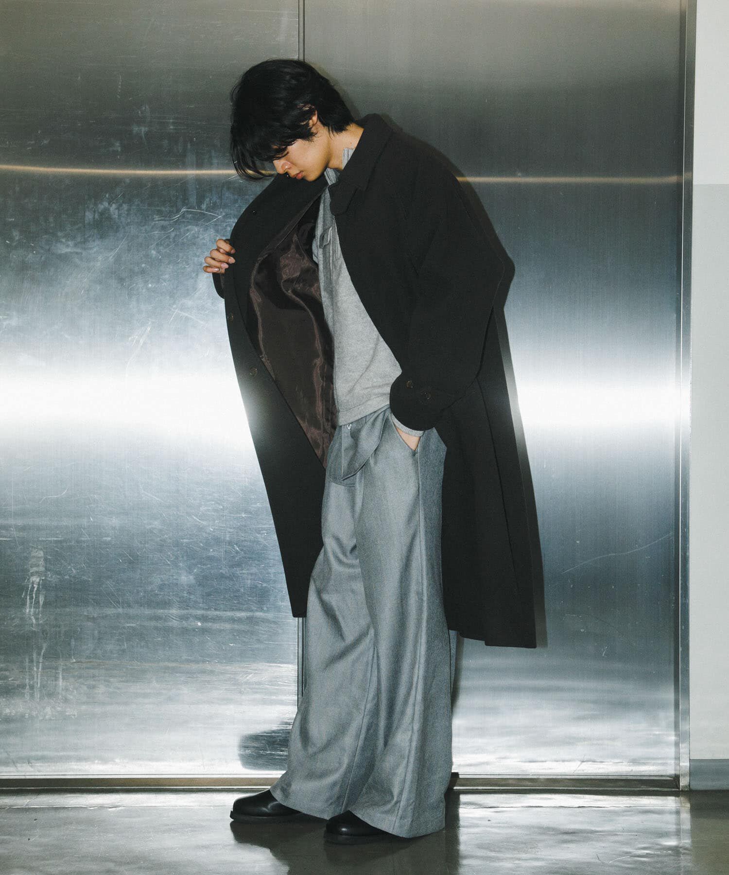 SENSE OF PLACE by URBAN RESEARCH「『ユニセックス』バルマカーンルーズコート」|ノーカラーコート|