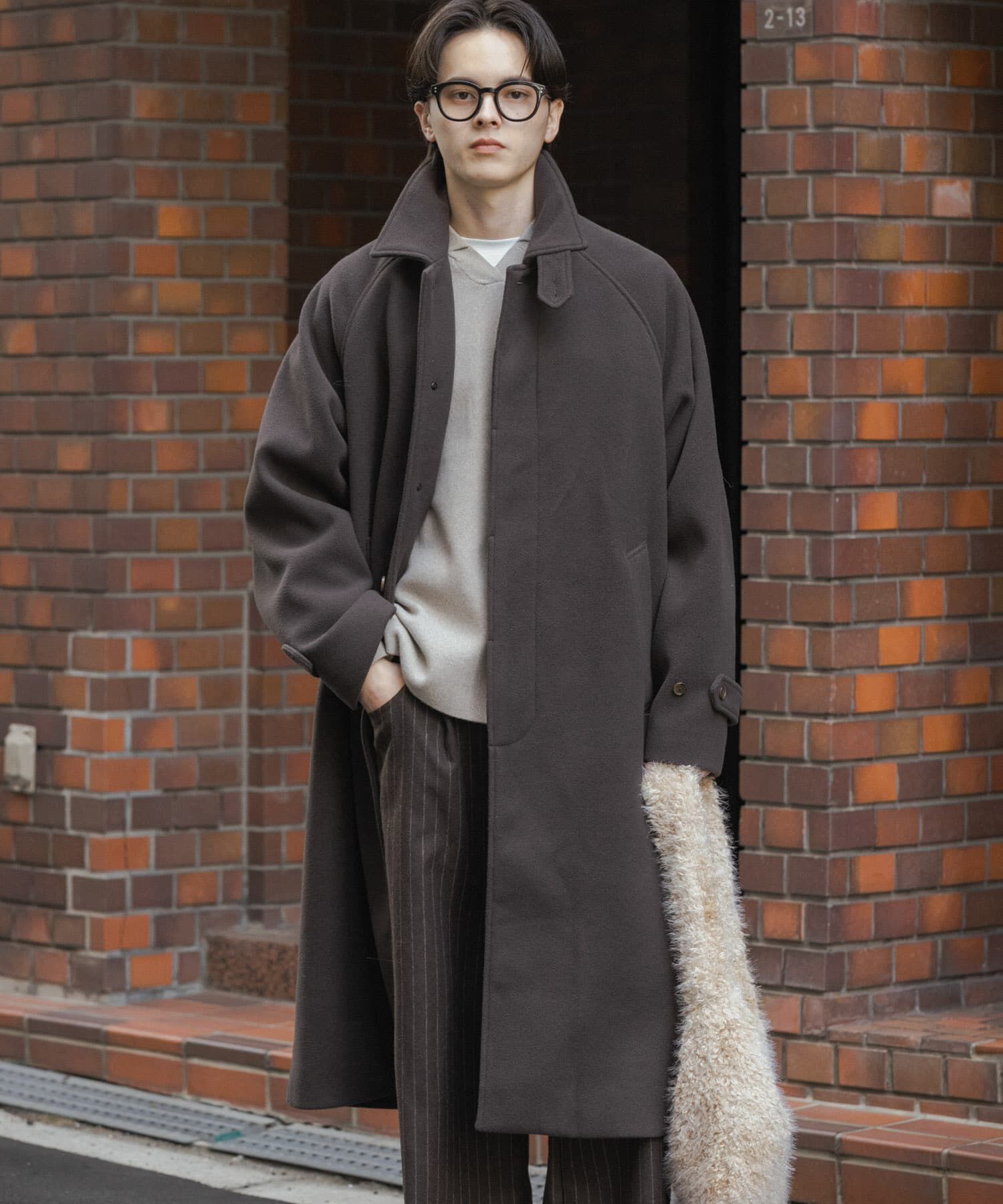 SENSE OF PLACE by URBAN RESEARCH「『ユニセックス』バルマカーンルーズコート」|ノーカラーコート|