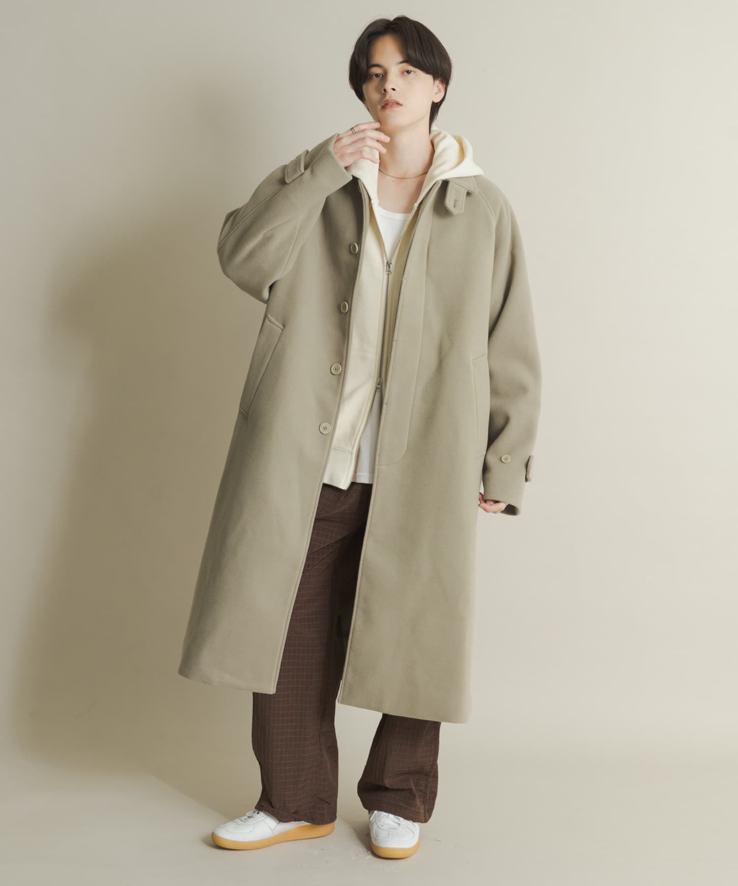 SENSE OF PLACE by URBAN RESEARCH「『ユニセックス』バルマカーンルーズコート」|ノーカラーコート|