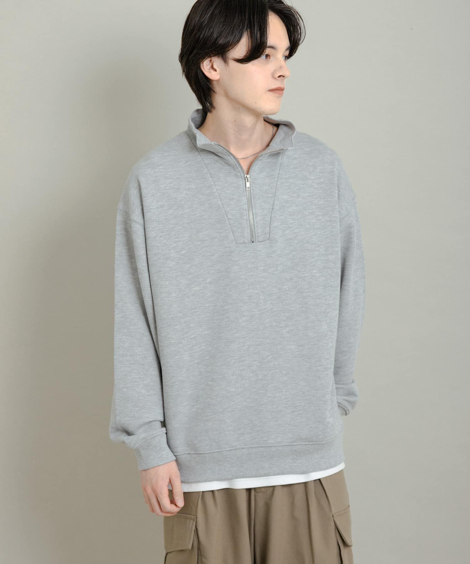 SENSE OF PLACE by URBAN RESEARCH「『一部WEB限定カラー』ハーフジップロングスリーブスウェット」|スウェット・ジャージ|