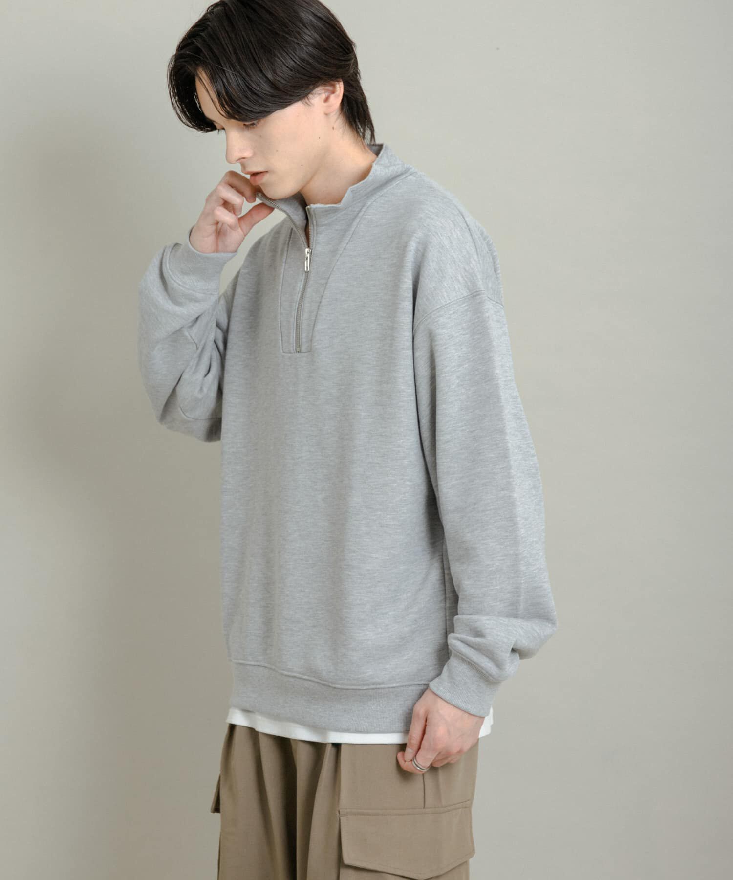 SENSE OF PLACE by URBAN RESEARCH「『一部WEB限定カラー』ハーフジップロングスリーブスウェット」|スウェット・ジャージ|