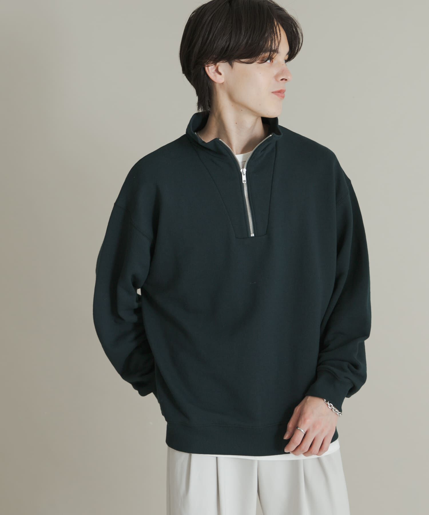 SENSE OF PLACE by URBAN RESEARCH「『一部WEB限定カラー』ハーフジップロングスリーブスウェット」|スウェット・ジャージ|