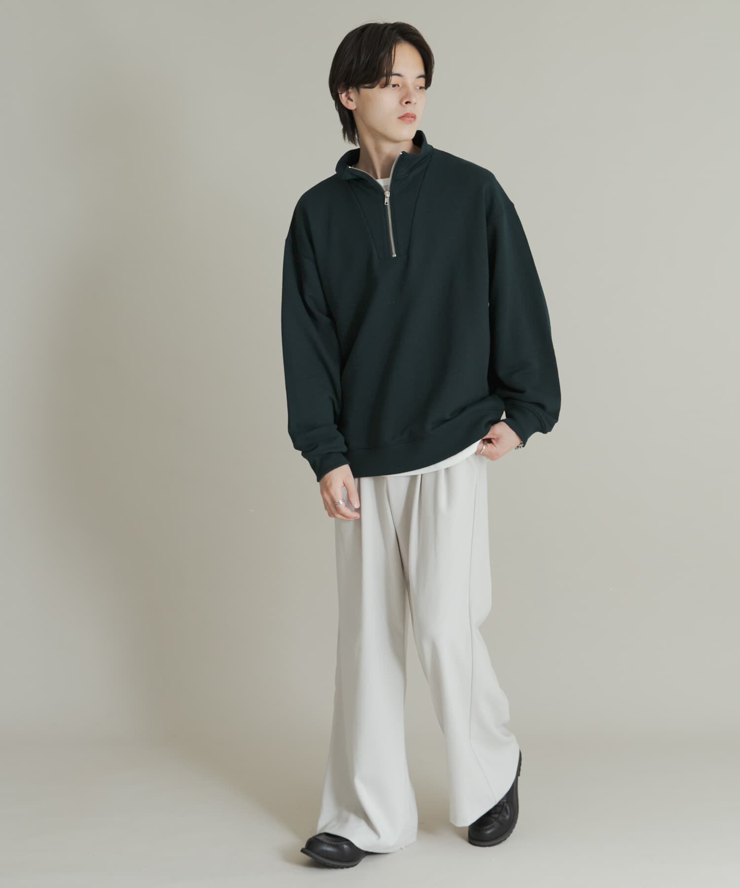 SENSE OF PLACE by URBAN RESEARCH「『一部WEB限定カラー』ハーフジップロングスリーブスウェット」|スウェット・ジャージ|