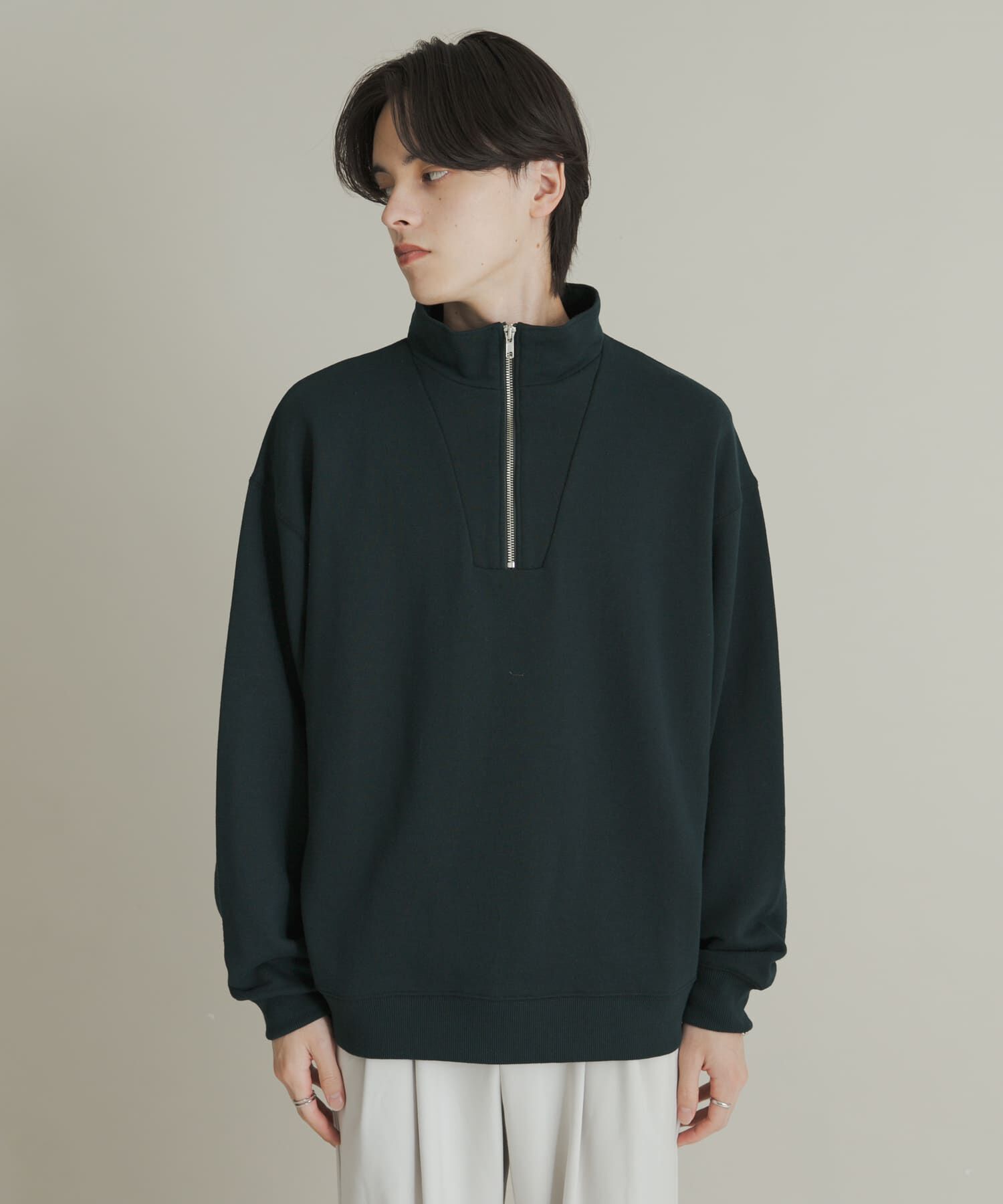 SENSE OF PLACE by URBAN RESEARCH「『一部WEB限定カラー』ハーフジップロングスリーブスウェット」|スウェット・ジャージ|