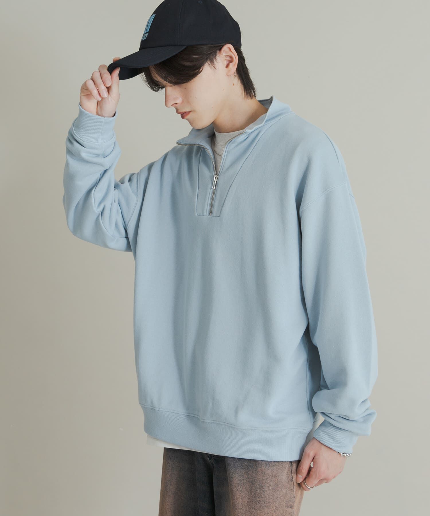 SENSE OF PLACE by URBAN RESEARCH「『一部WEB限定カラー』ハーフジップロングスリーブスウェット」|スウェット・ジャージ|
