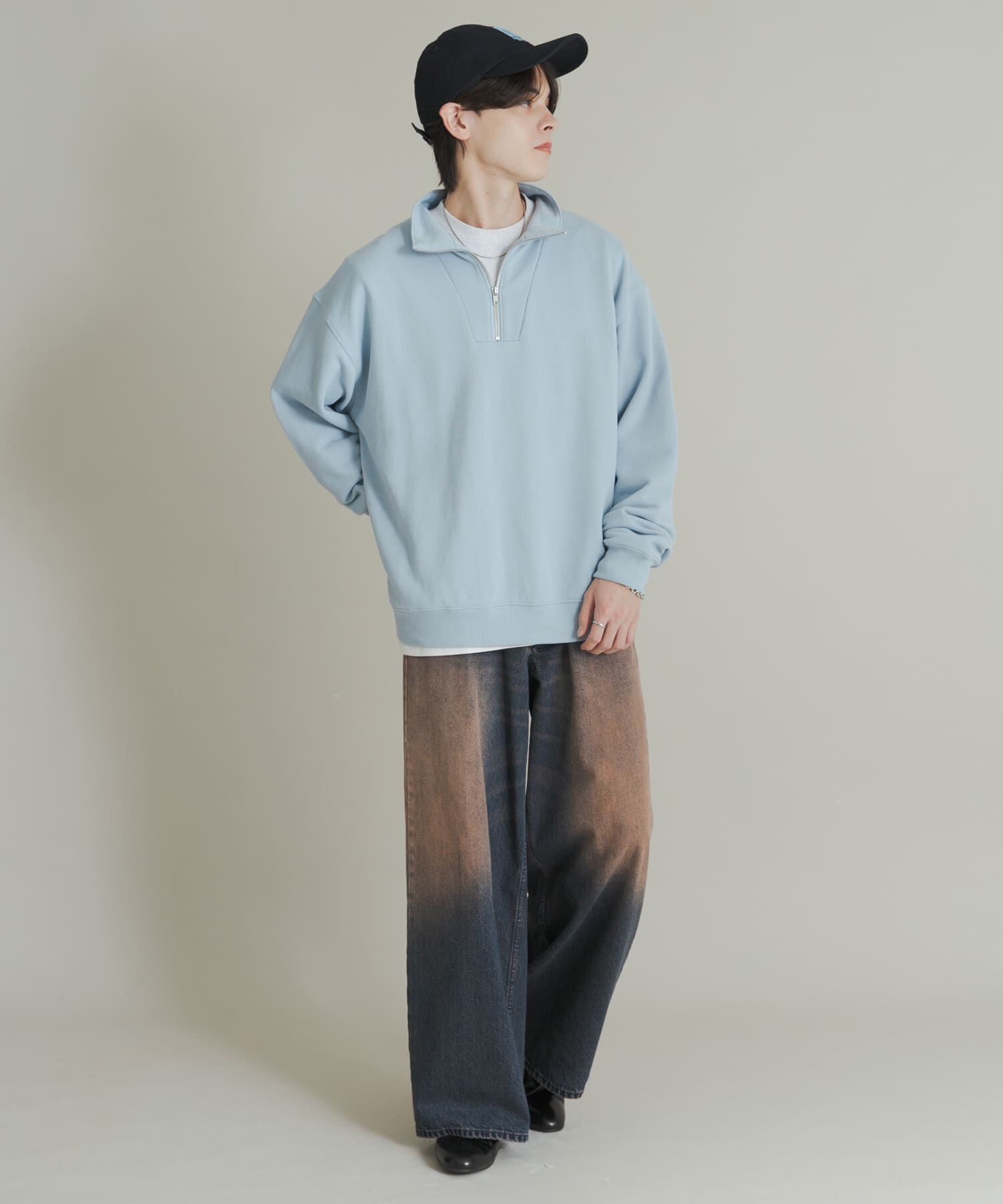SENSE OF PLACE by URBAN RESEARCH「『一部WEB限定カラー』ハーフジップロングスリーブスウェット」|スウェット・ジャージ|