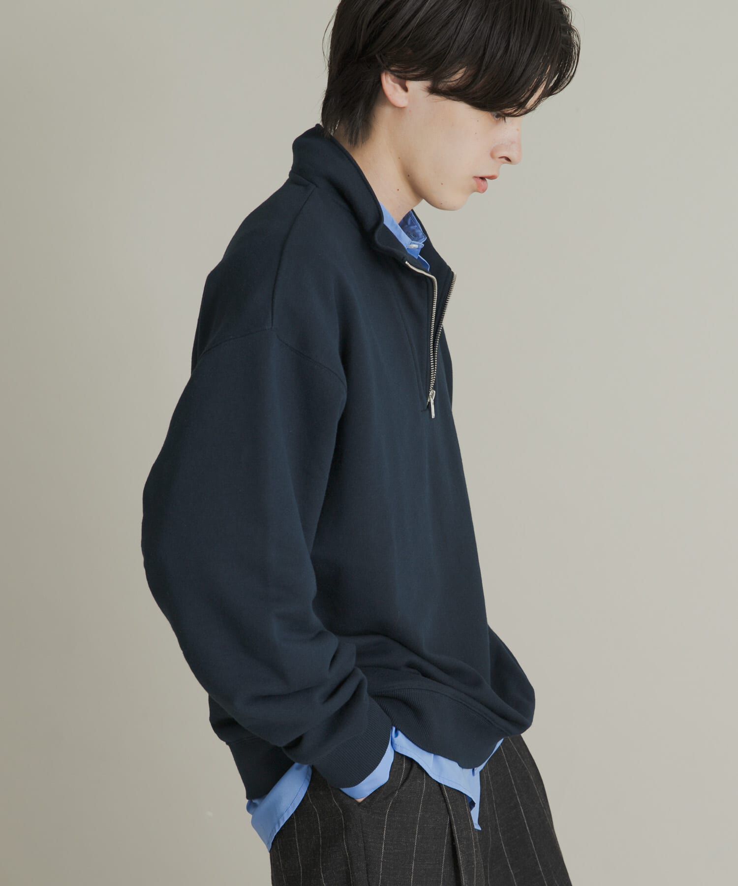 SENSE OF PLACE by URBAN RESEARCH「『一部WEB限定カラー』ハーフジップロングスリーブスウェット」|スウェット・ジャージ|